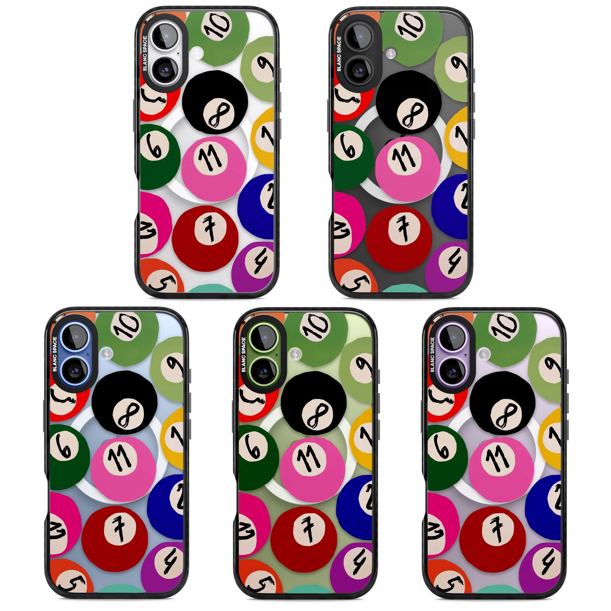Pool Balls iPhone 17 Impact Pro Black Phone Case APT Impact Protection