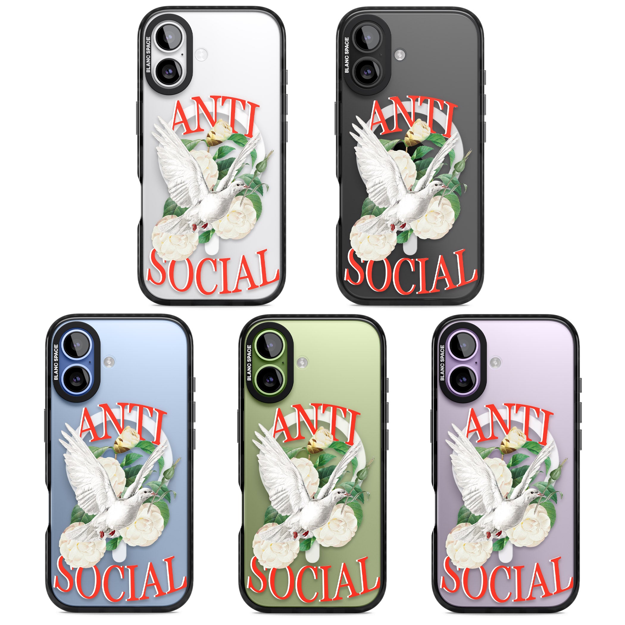 Anti Social iPhone 17 Impact Pro Black Phone Case APT Impact Protection