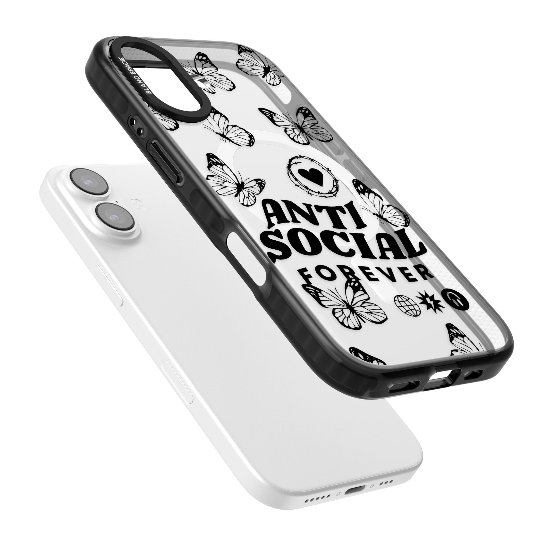 Anti Social Forever iPhone 17 Impact Pro Black Phone Case Colours