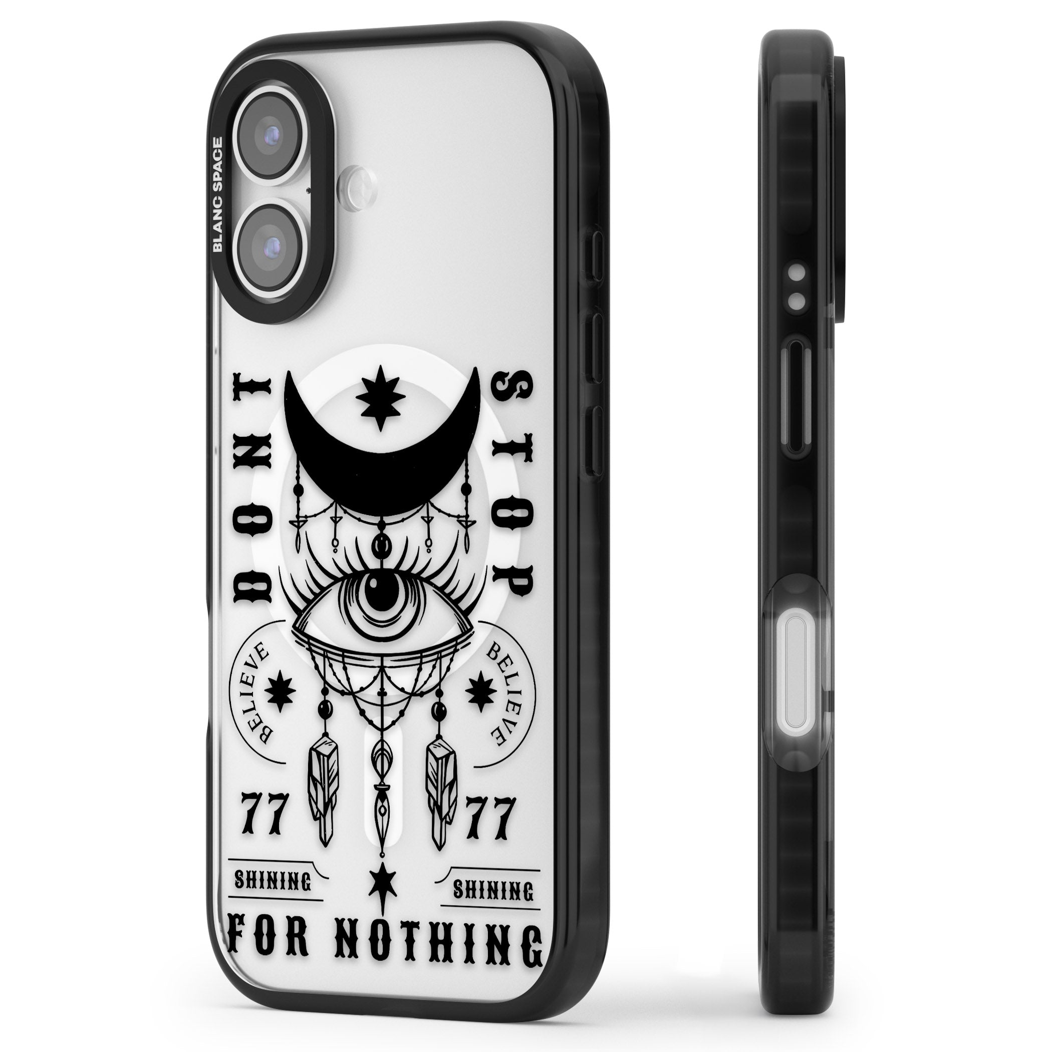 Dont Stop For Nothing iPhone 17 Impact Pro Black Phone Case Side Profile