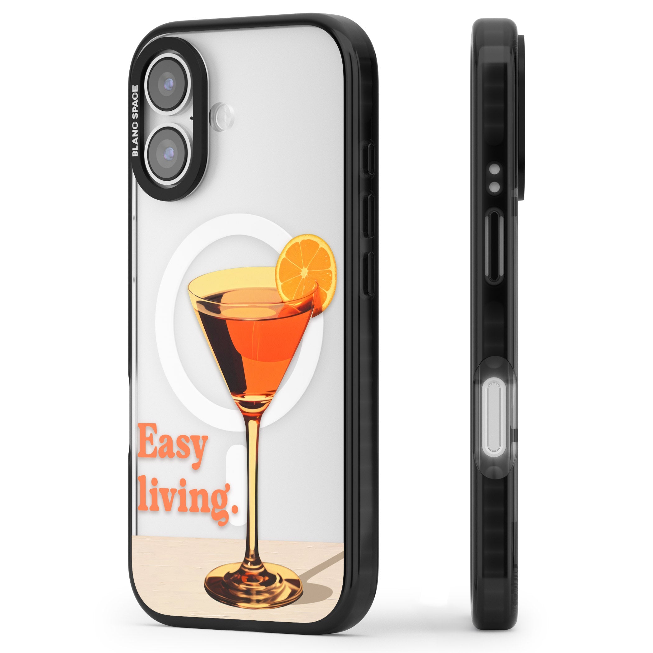 Easy Living iPhone 17 Impact Pro Black Phone Case Side Profile