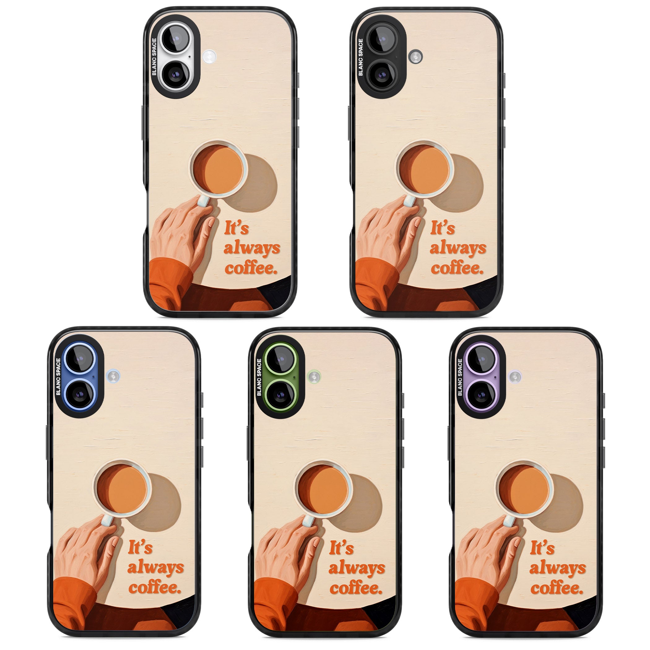 Its Always Coffee iPhone 17 Impact Pro Black Phone Case APT Impact Protection