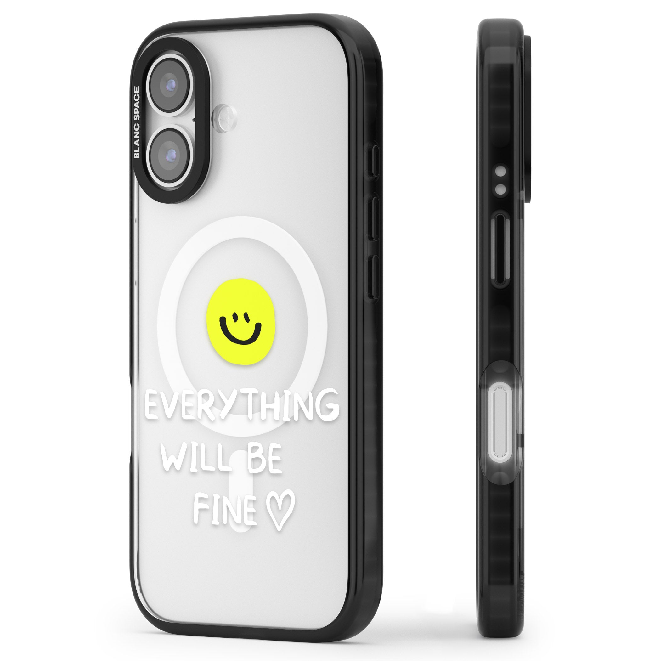Everything Will Be Fine iPhone 17 Impact Pro Black Phone Case Side Profile