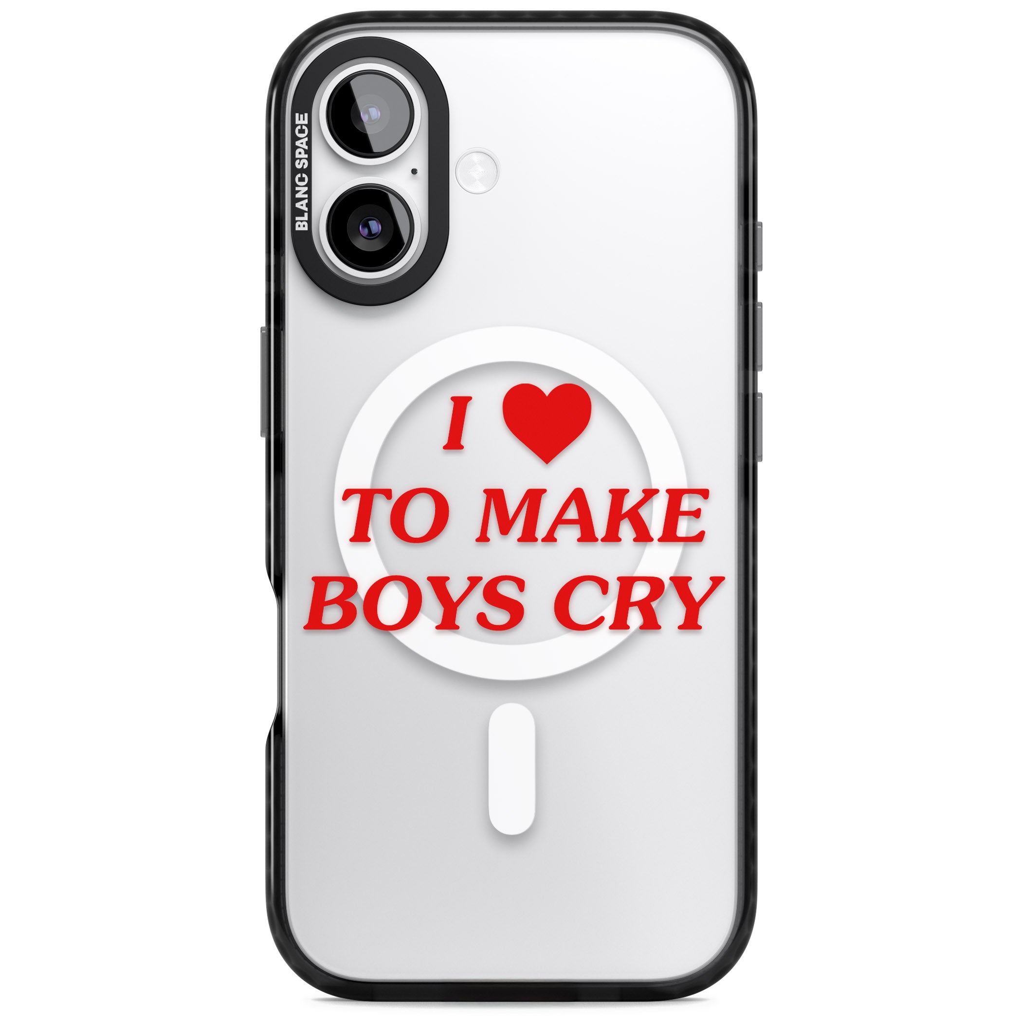 I Love To Make Boys Cry iPhone 17 Impact Pro Black Phone Case