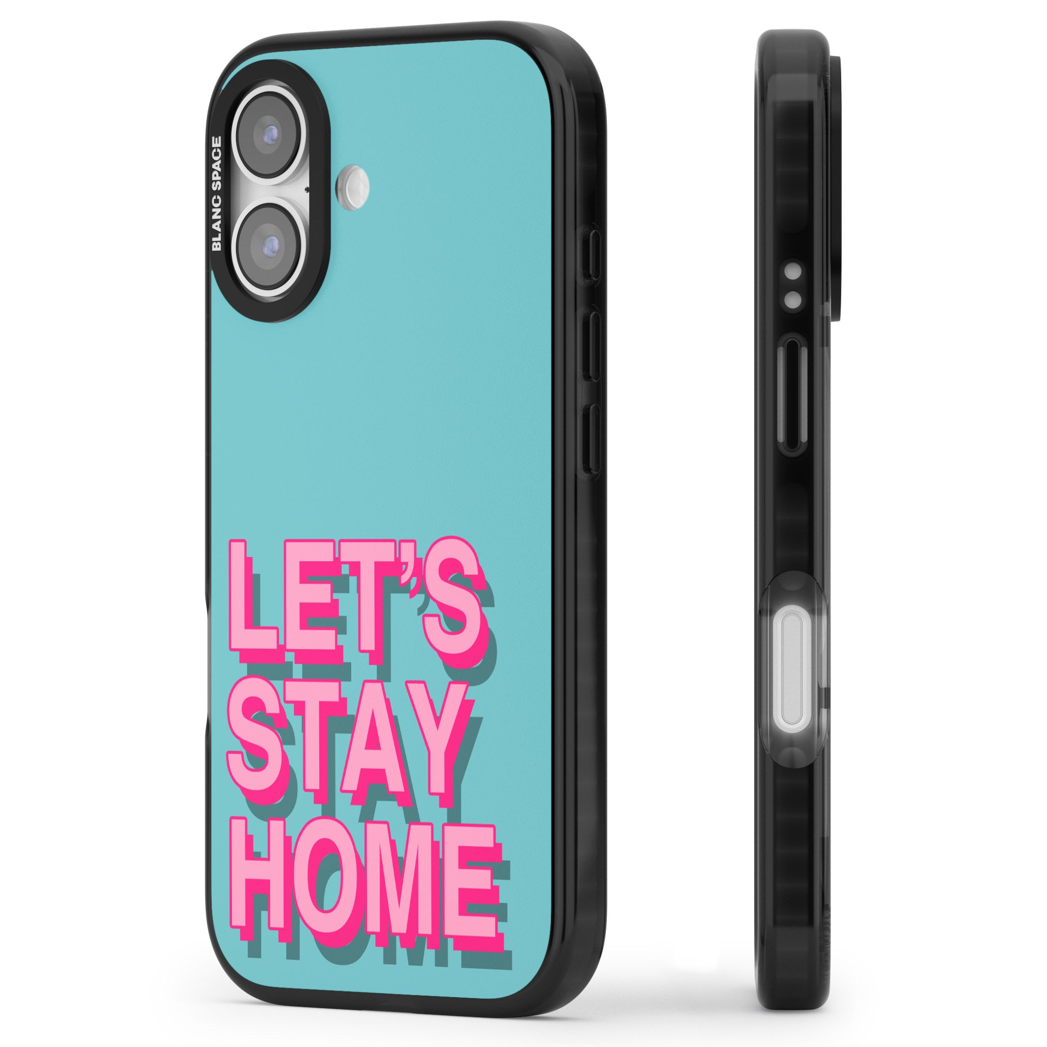 Let'S Stay Home iPhone 17 Impact Pro Black Phone Case Side Profile