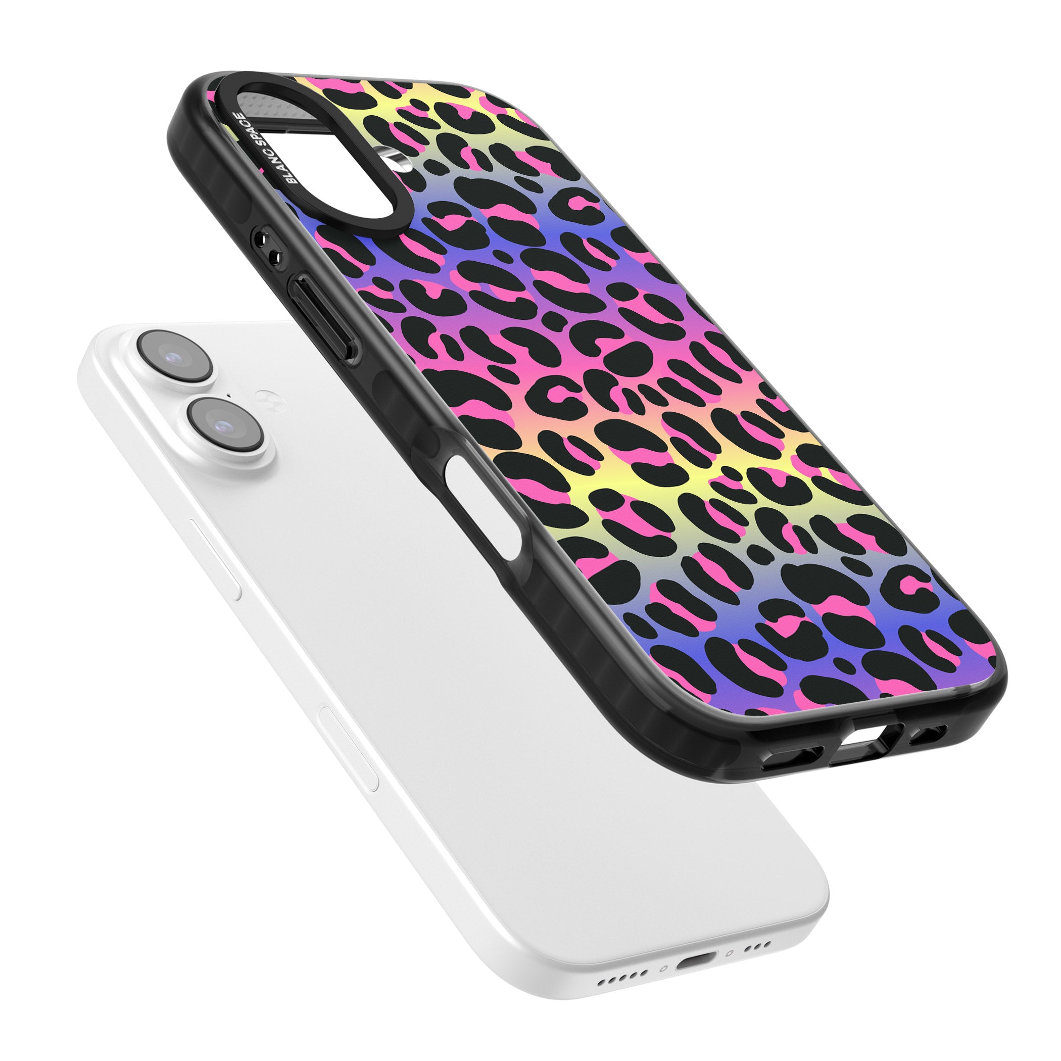 Rainbow Gradient Leopard iPhone 17 Impact Pro Black Phone Case Colours