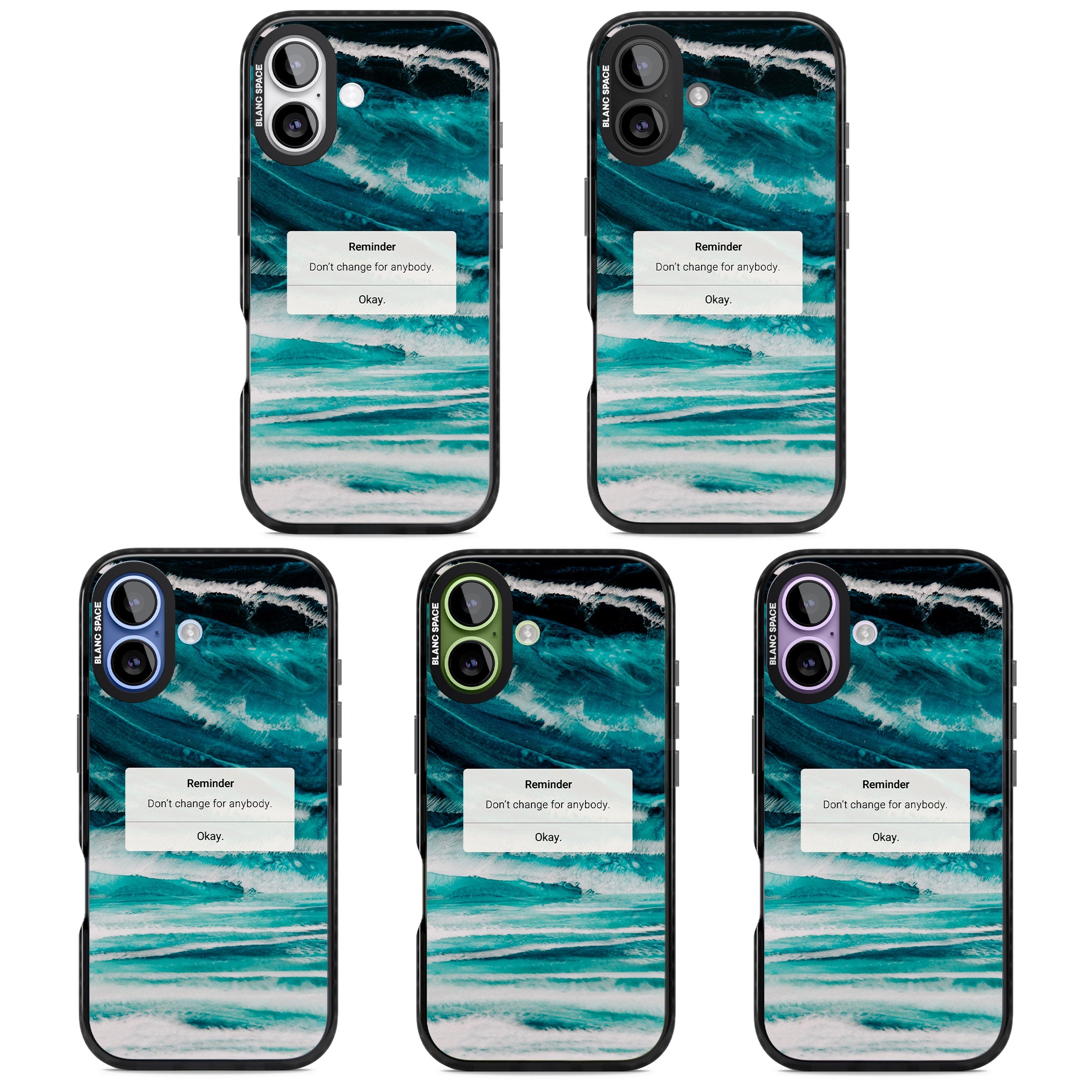 Ocean Vibe Reminder iPhone 17 Impact Pro Black Phone Case APT Impact Protection
