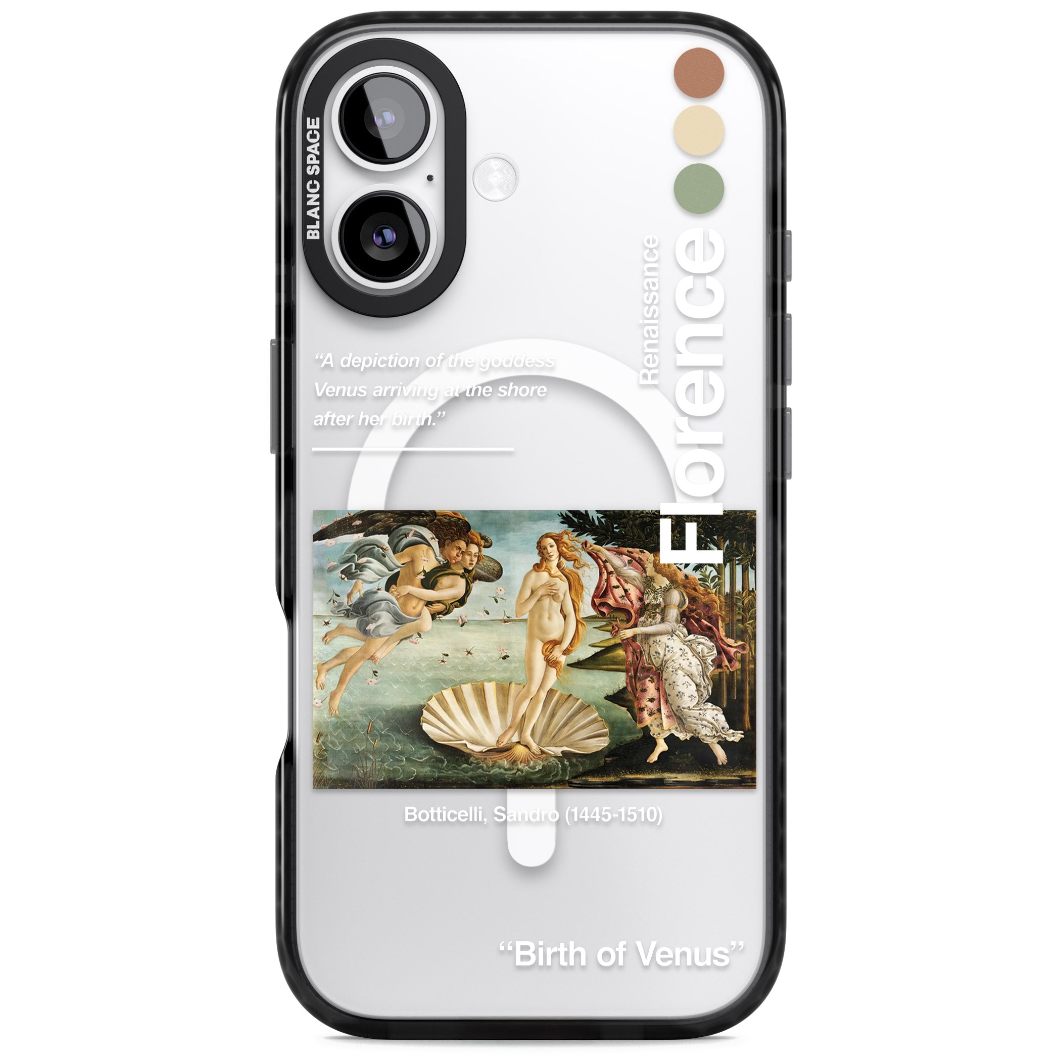 Birth Of Venus iPhone 17 Impact Pro Black Phone Case