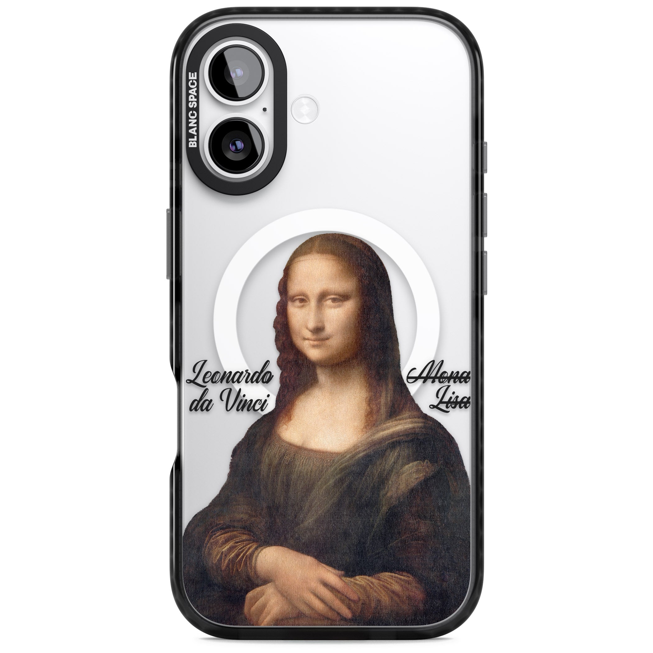 Mona Lisa Cutout iPhone 17 Impact Pro Black Phone Case