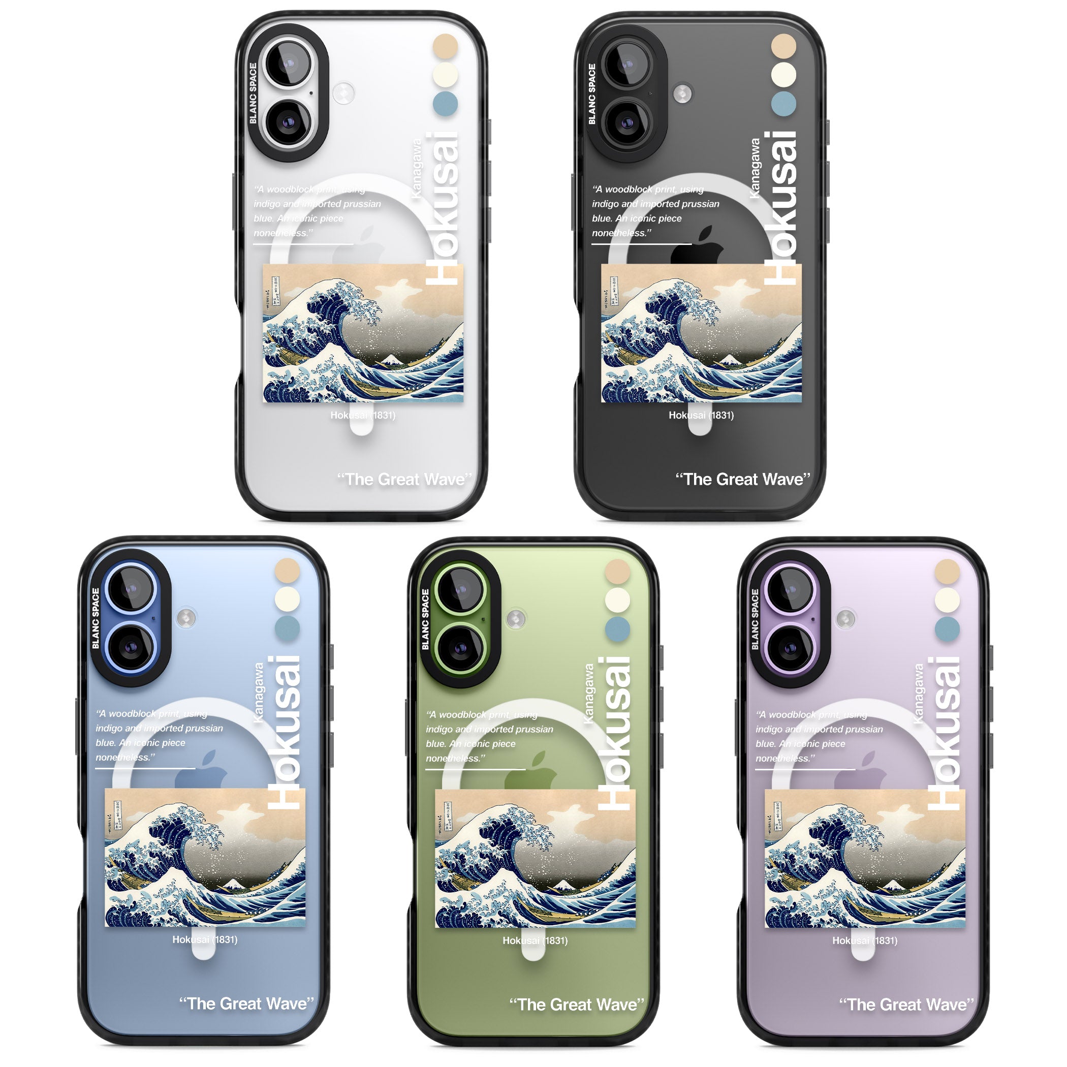 The Great Wave iPhone 17 Impact Pro Black Phone Case APT Impact Protection