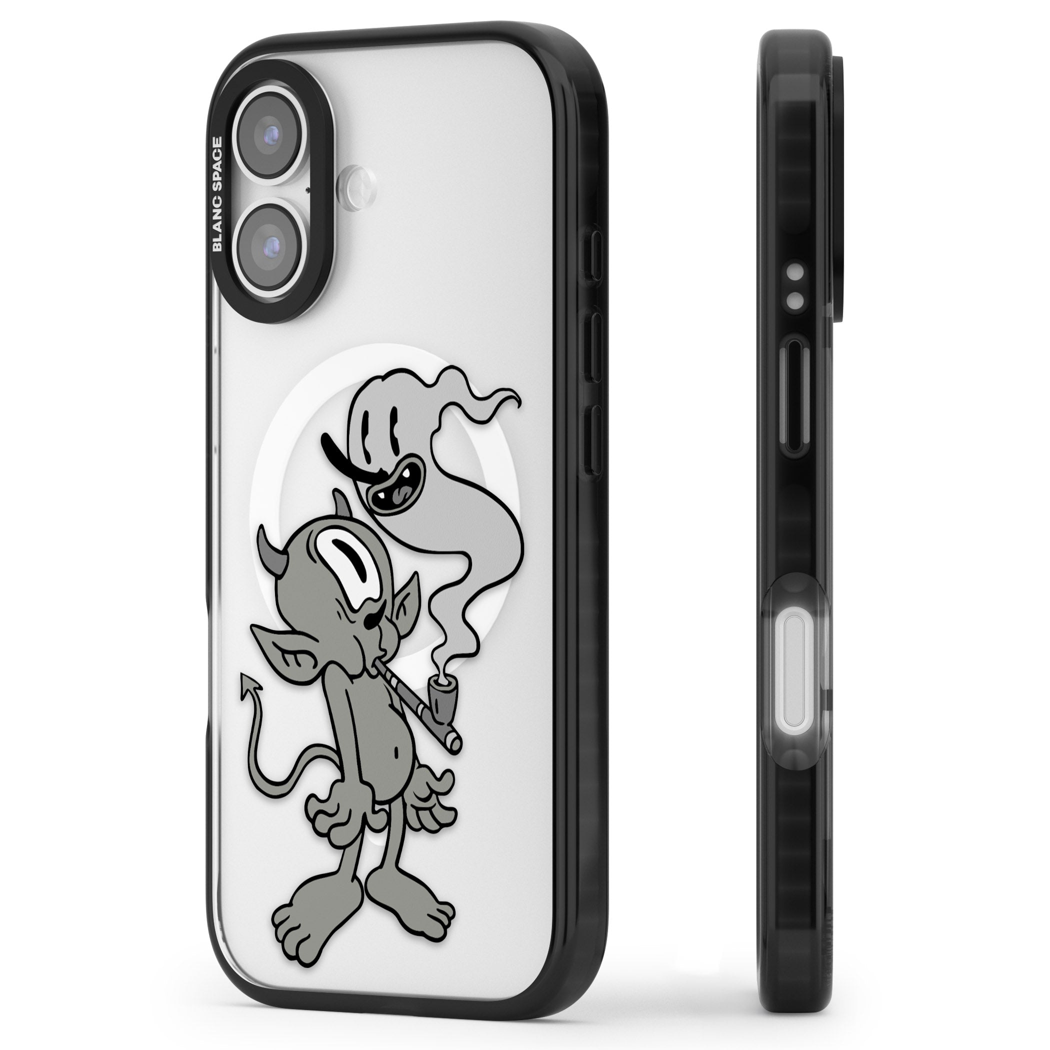 Pipe Goblin iPhone 17 Impact Pro Black Phone Case Side Profile