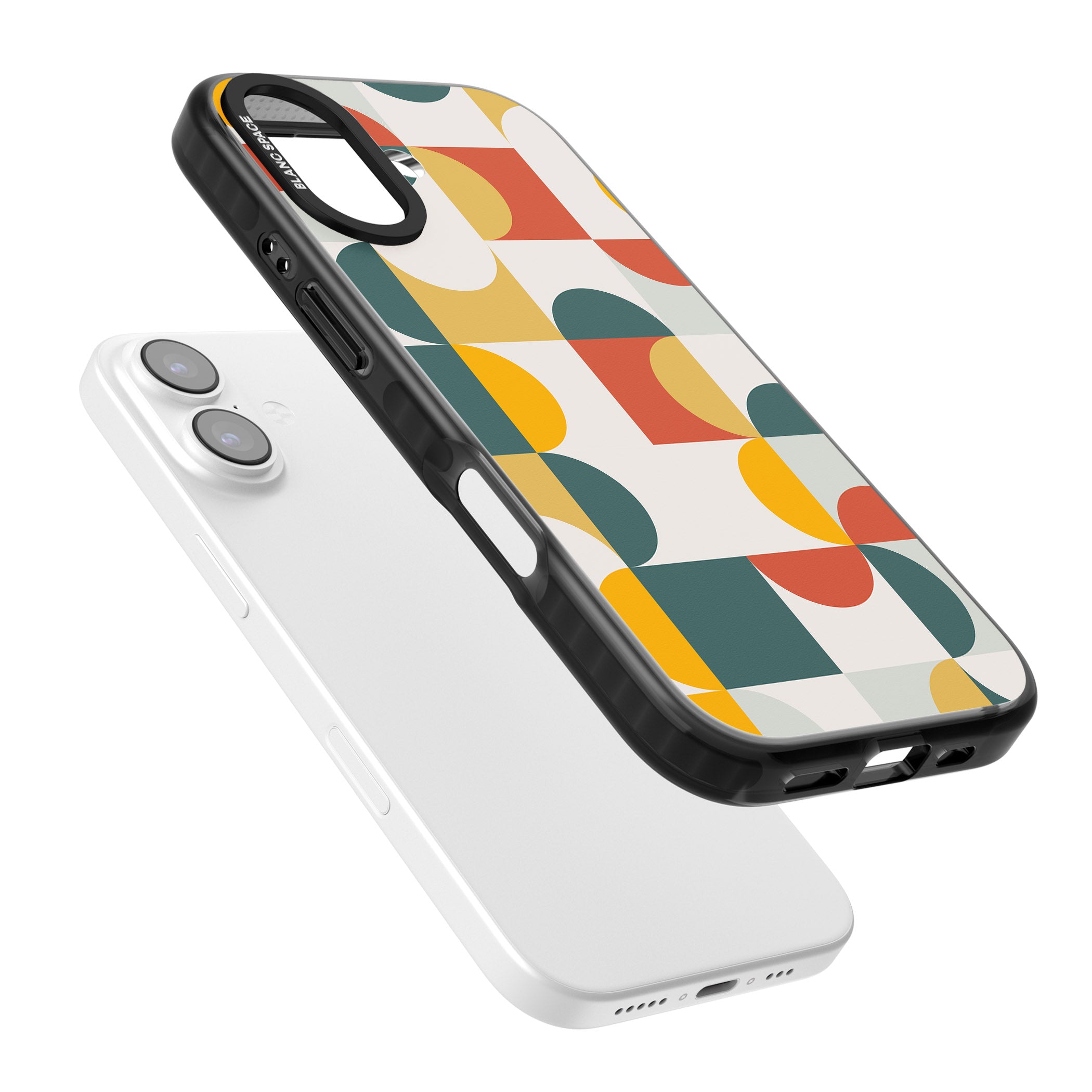 Retro Color Blocks iPhone 17 Impact Pro Black Phone Case Colours