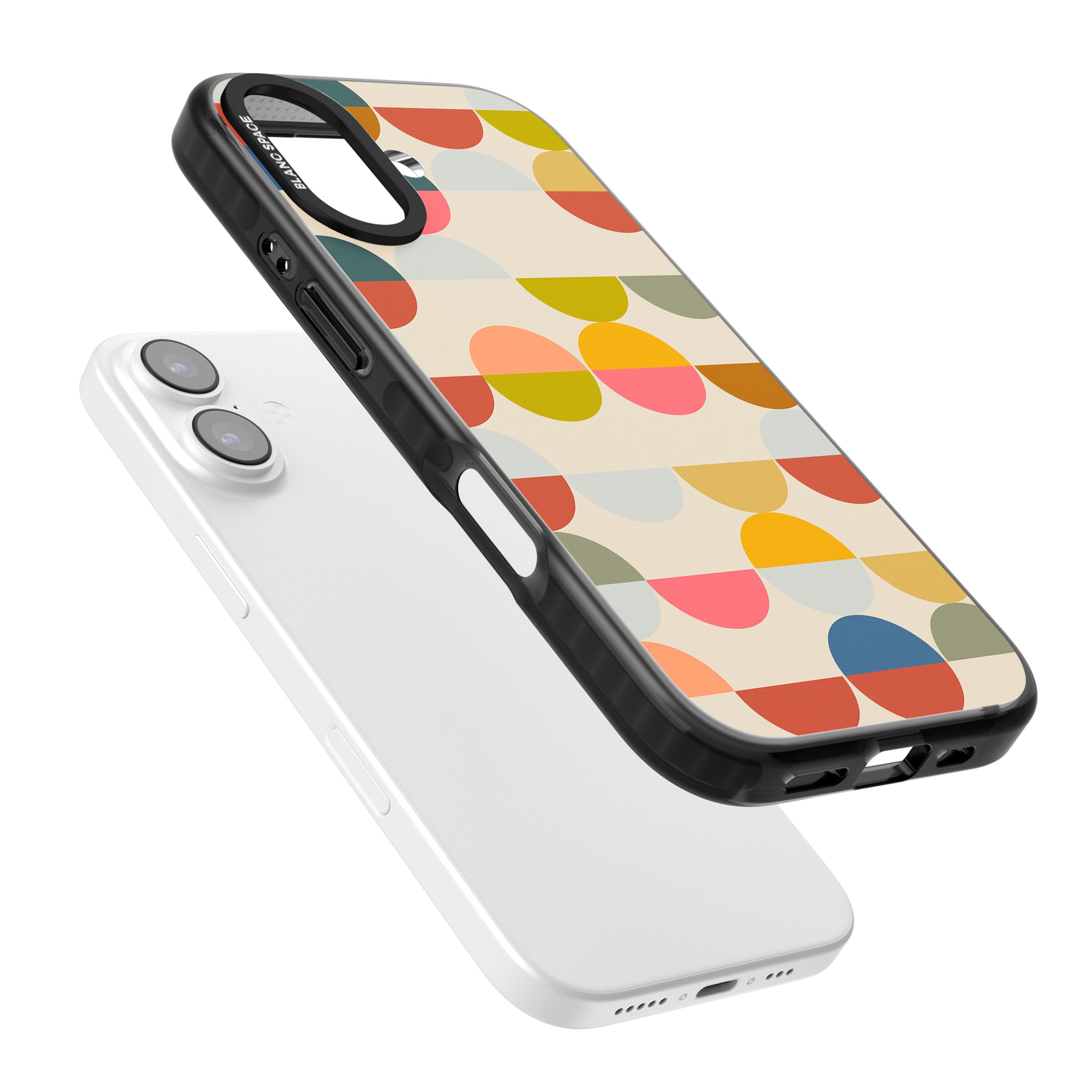 Colorful Retro Circles iPhone 17 Impact Pro Black Phone Case Colours