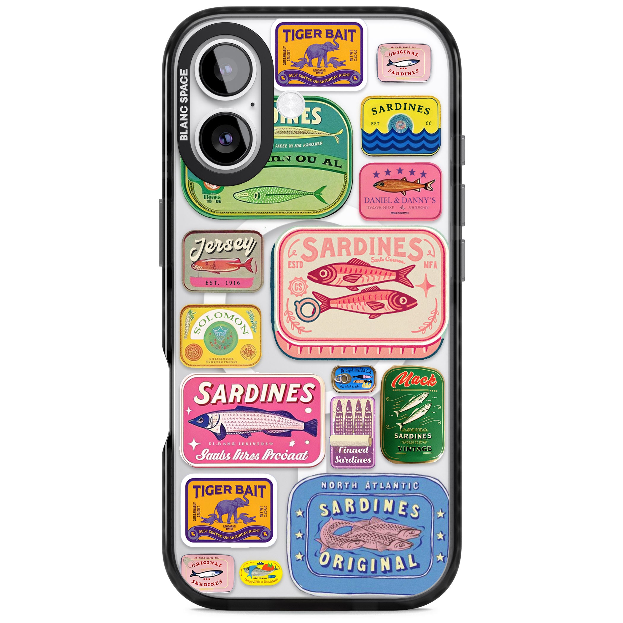 Vintage Sardine Tins iPhone 17 Impact Pro Black Phone Case