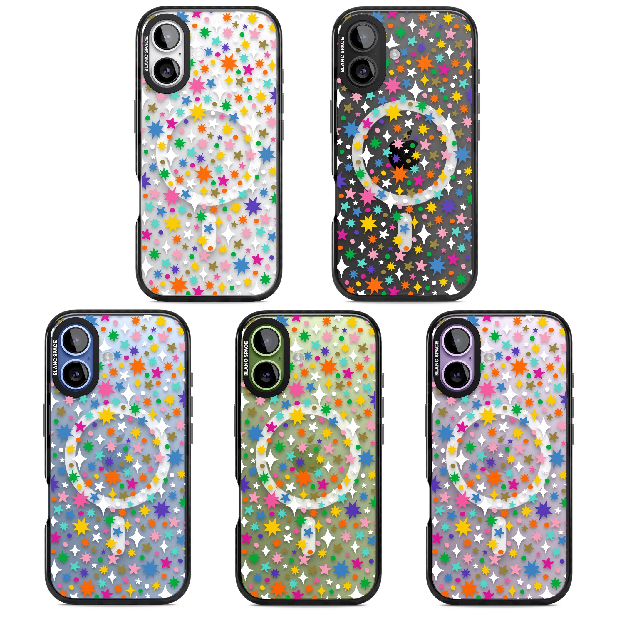 Rainbow Starburst iPhone 17 Impact Pro Black Phone Case APT Impact Protection