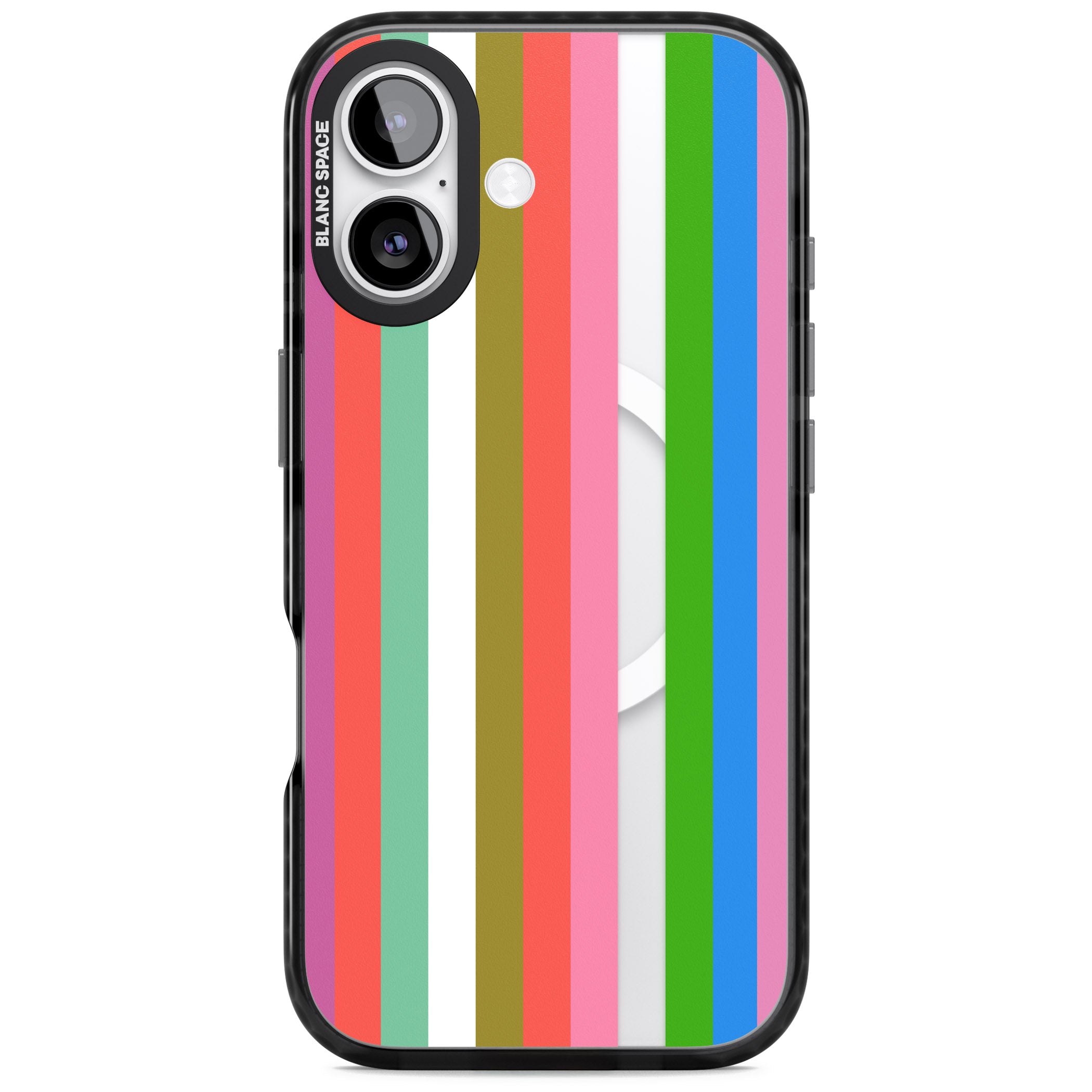 Vibrant Stripes iPhone 17 Impact Pro Black Phone Case