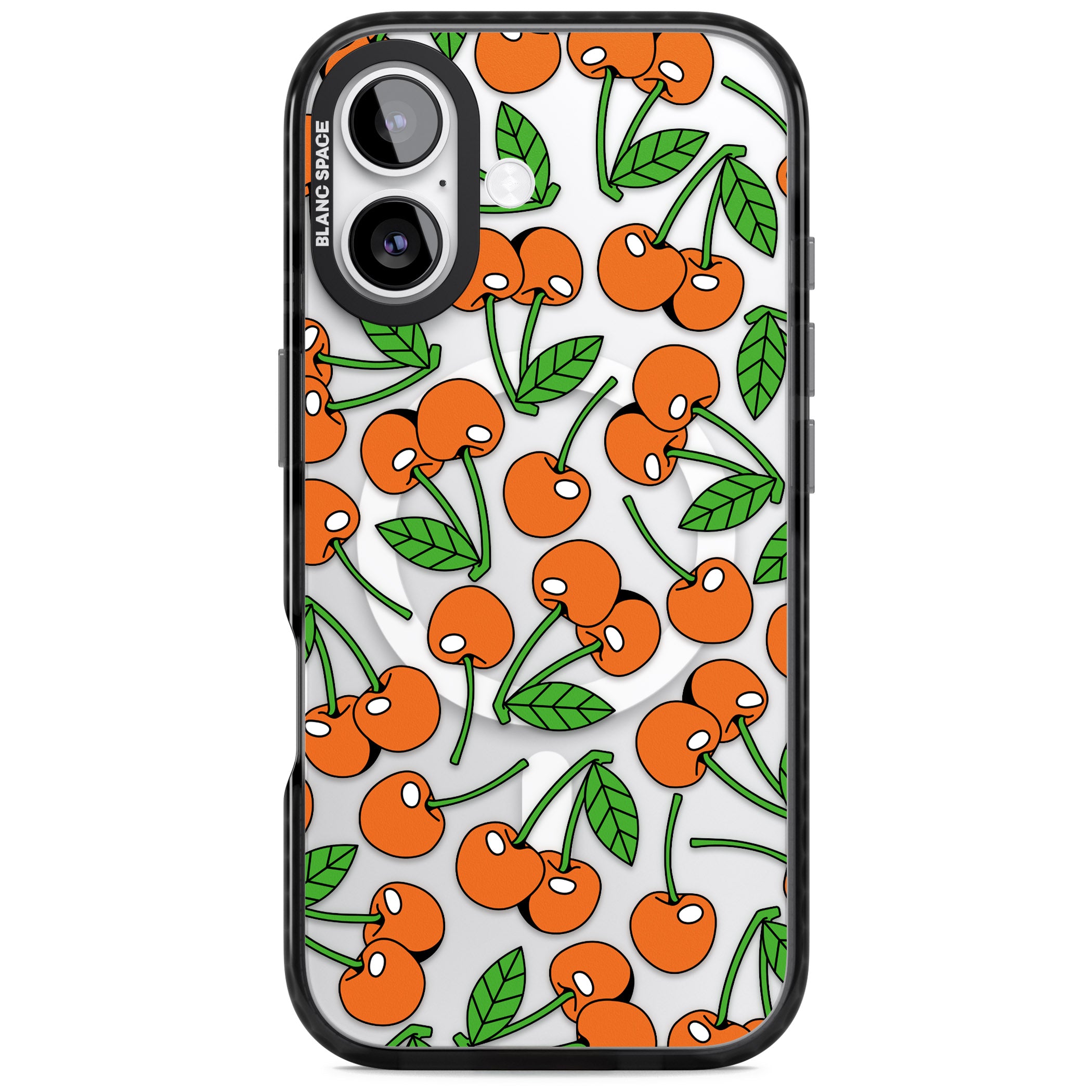 Orchard Fresh Cherries iPhone 17 Impact Pro Black Phone Case