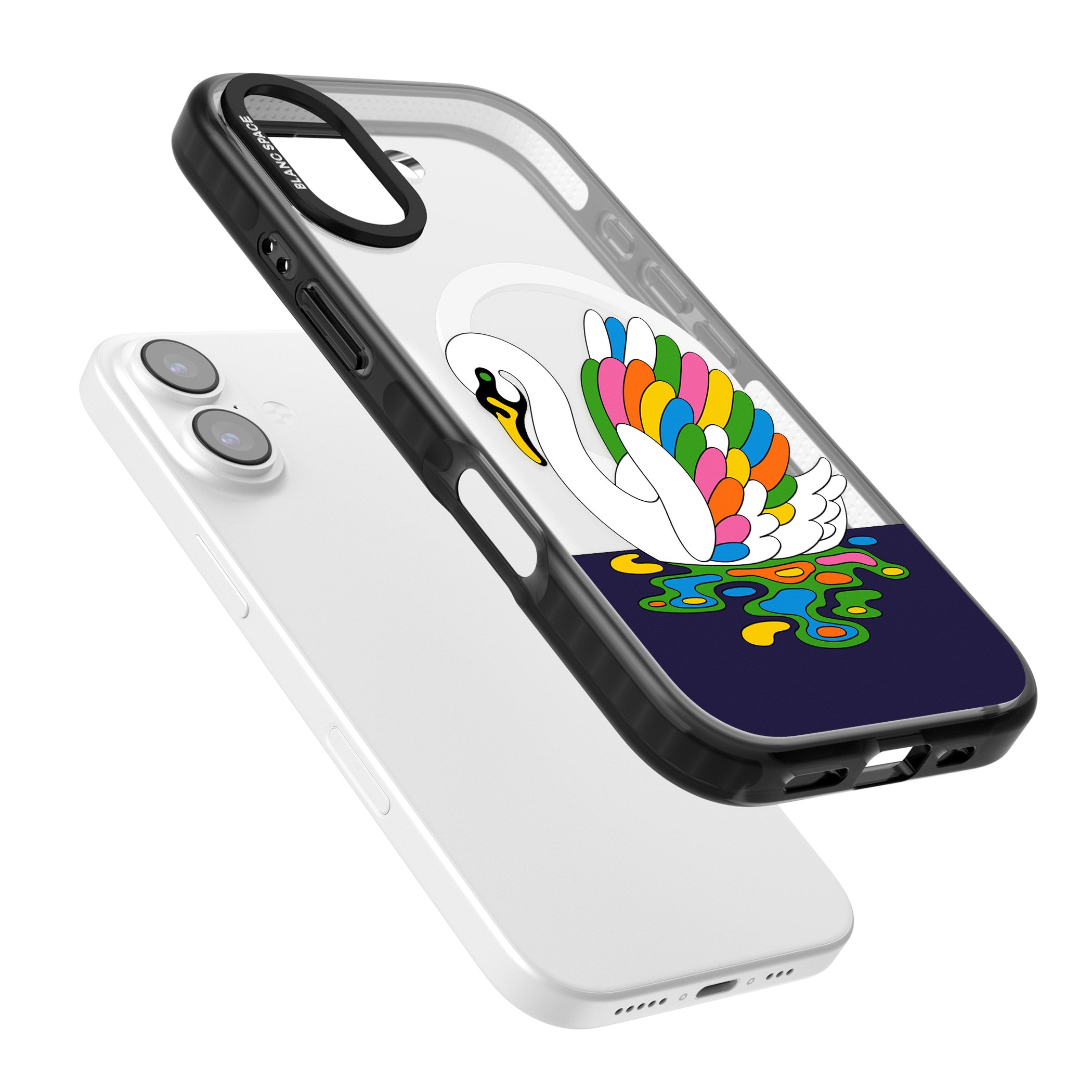 Serene Swan iPhone 17 Impact Pro Black Phone Case Colours