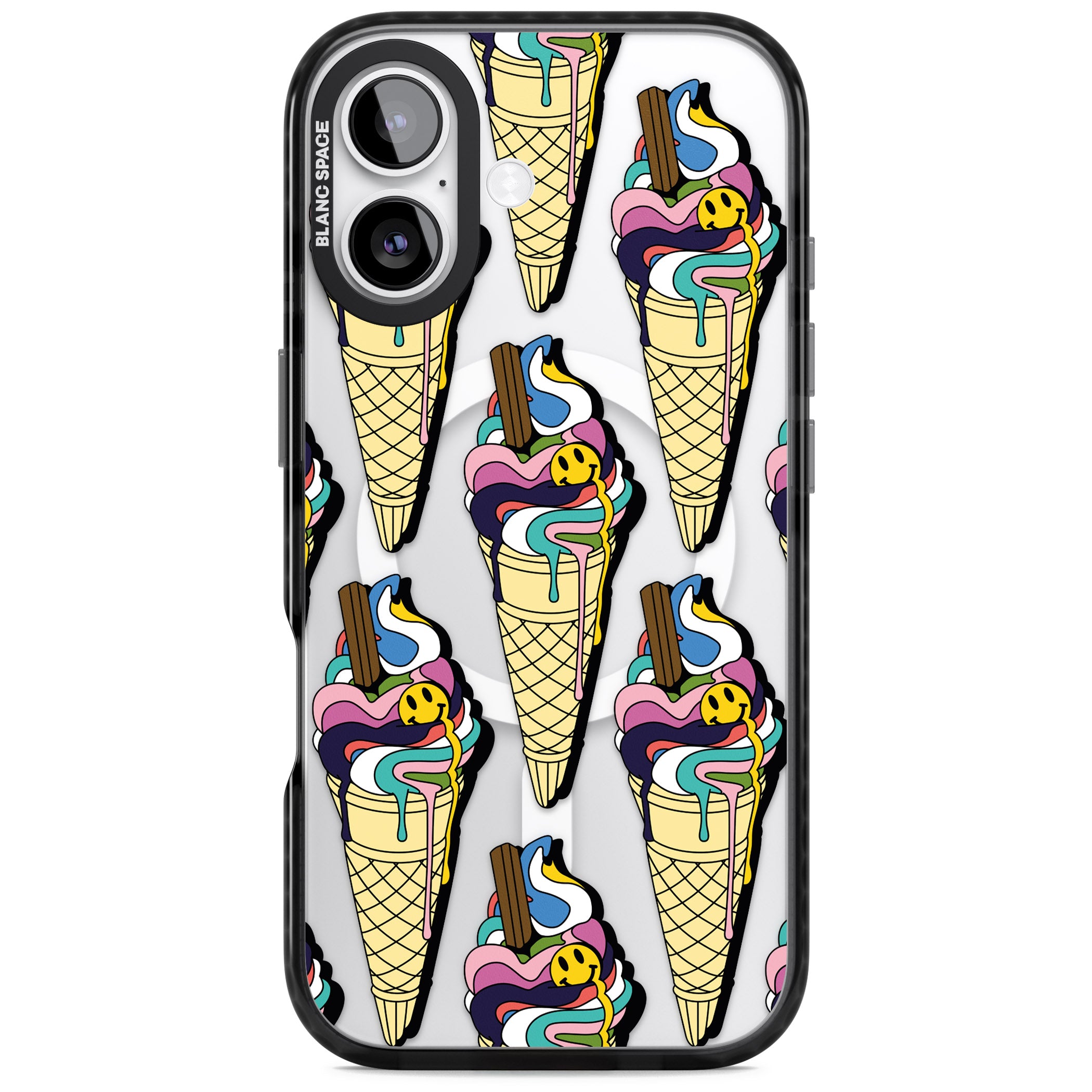 Trip & Drip Ice Cream iPhone 17 Impact Pro Black Phone Case