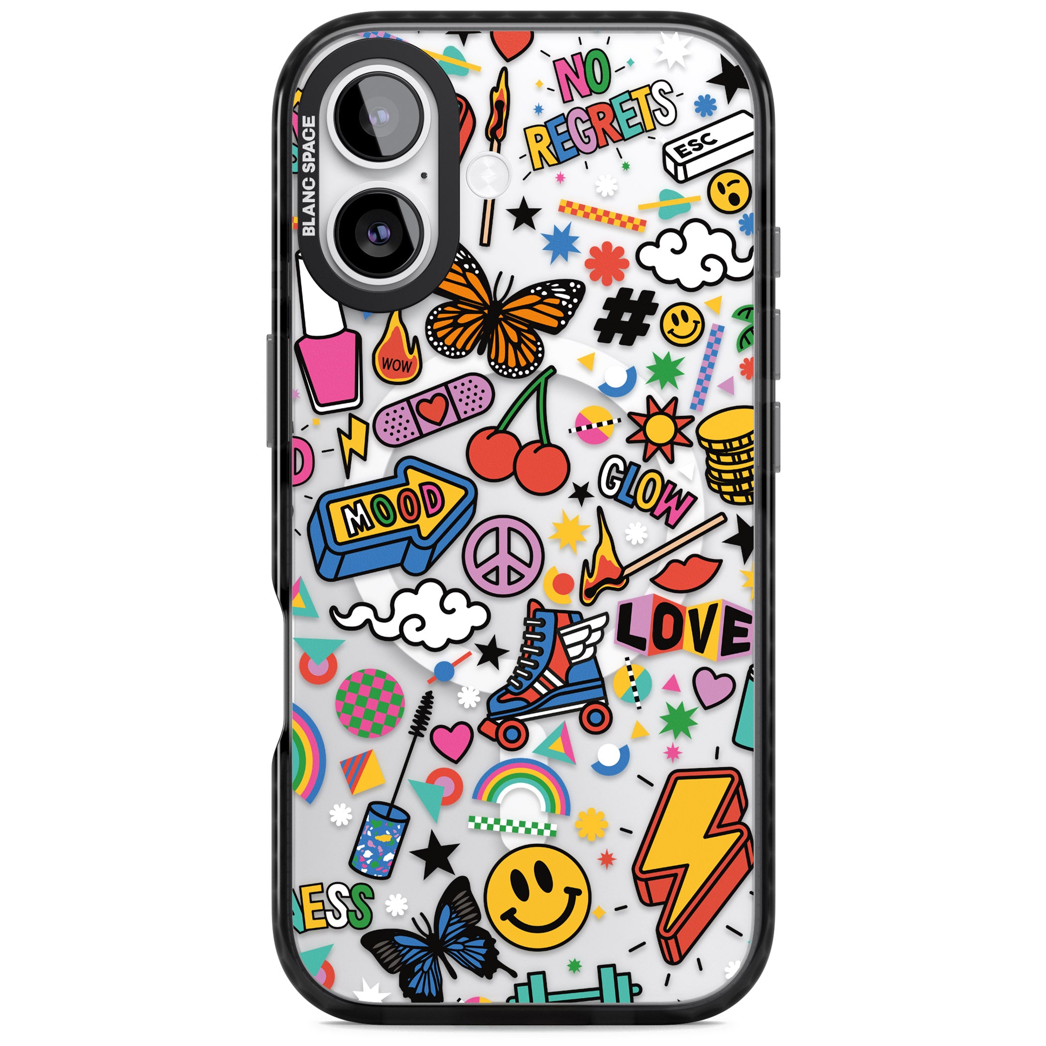 Electric Love iPhone 17 Impact Pro Black Phone Case