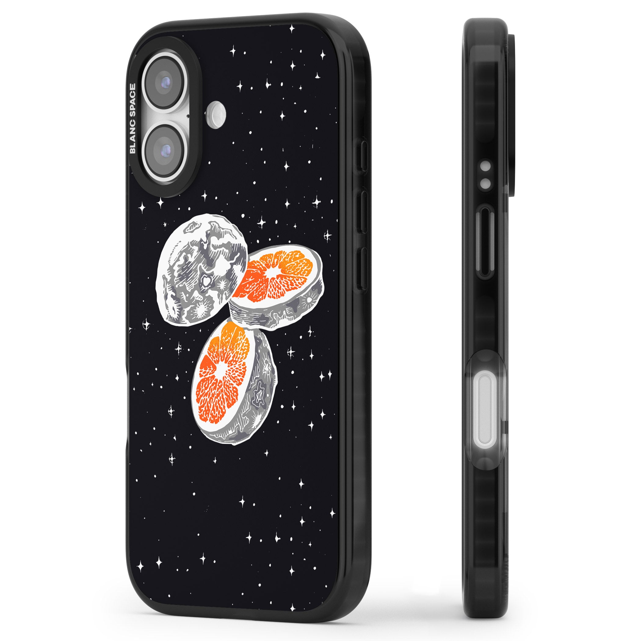 Blood Orange Moon iPhone 17 Impact Pro Black Phone Case Side Profile