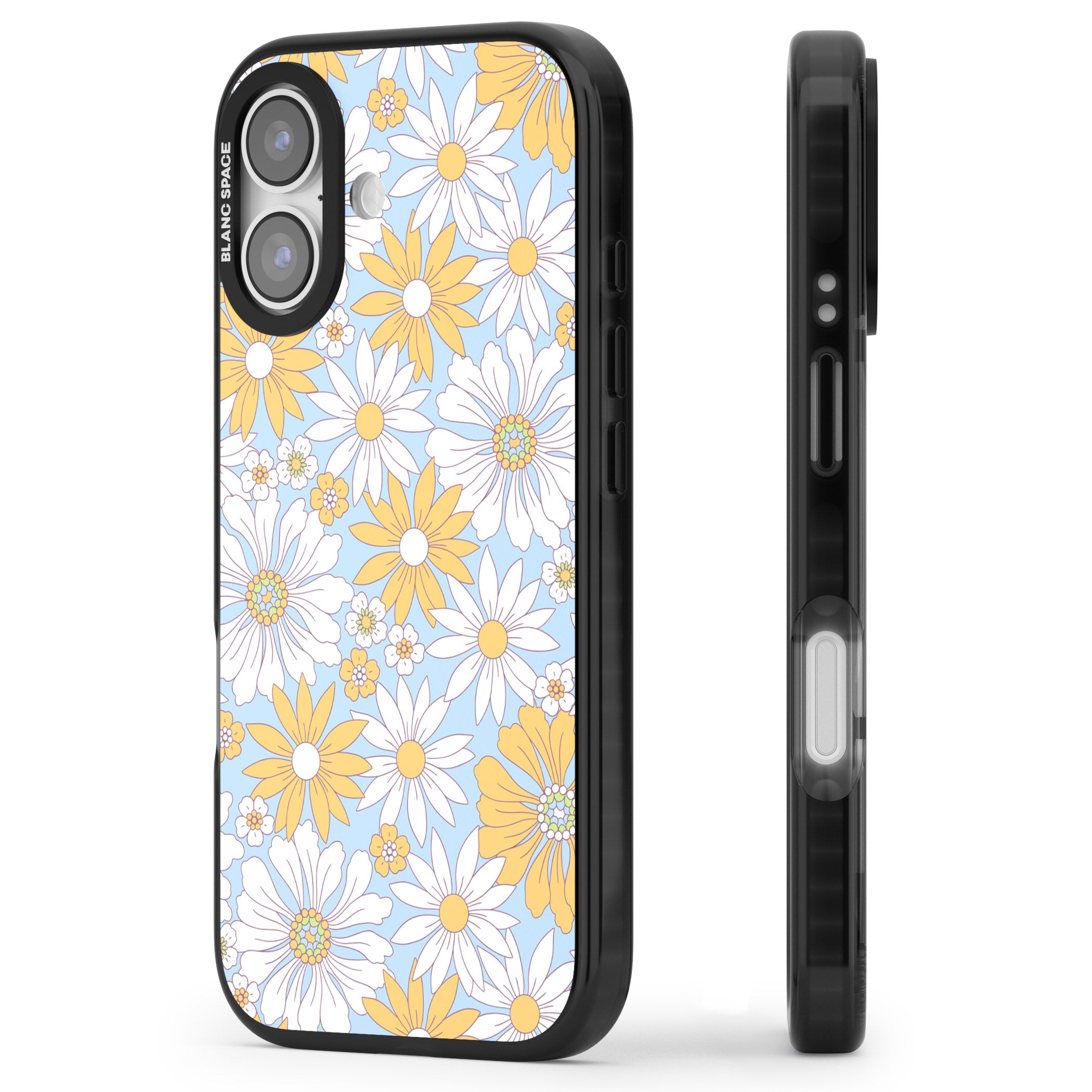 Summers Day Flower Mix iPhone 17 Impact Pro Black Phone Case Side Profile