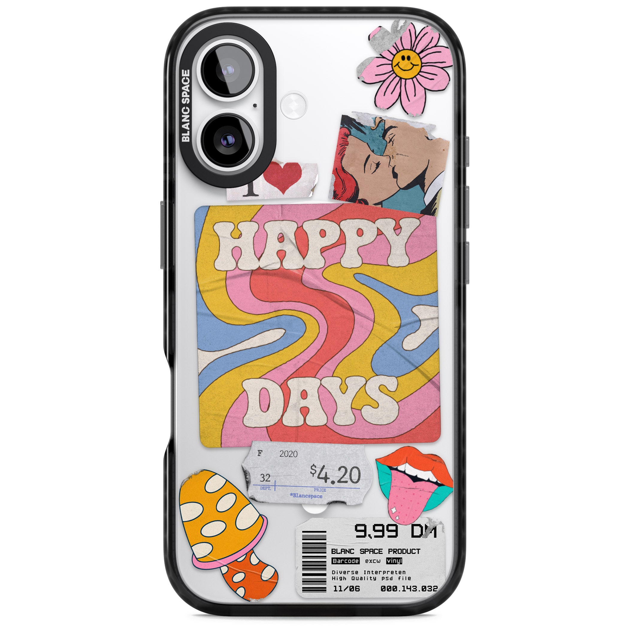 Groovy Trip iPhone 17 Impact Pro Black Phone Case