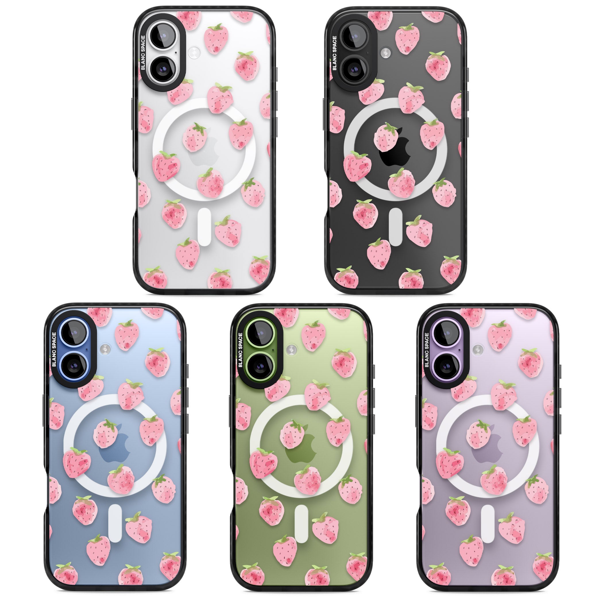 Classic Strawberry iPhone 17 Impact Pro Black Phone Case APT Impact Protection