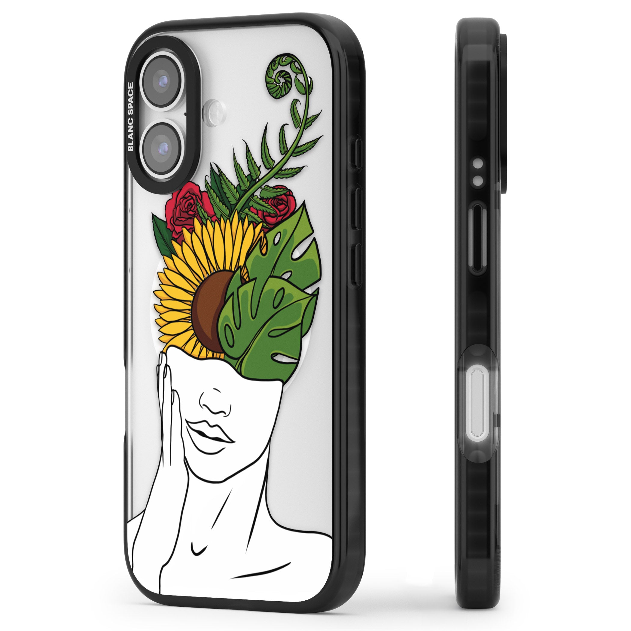 Let The Mind Flourish iPhone 17 Impact Pro Black Phone Case Side Profile