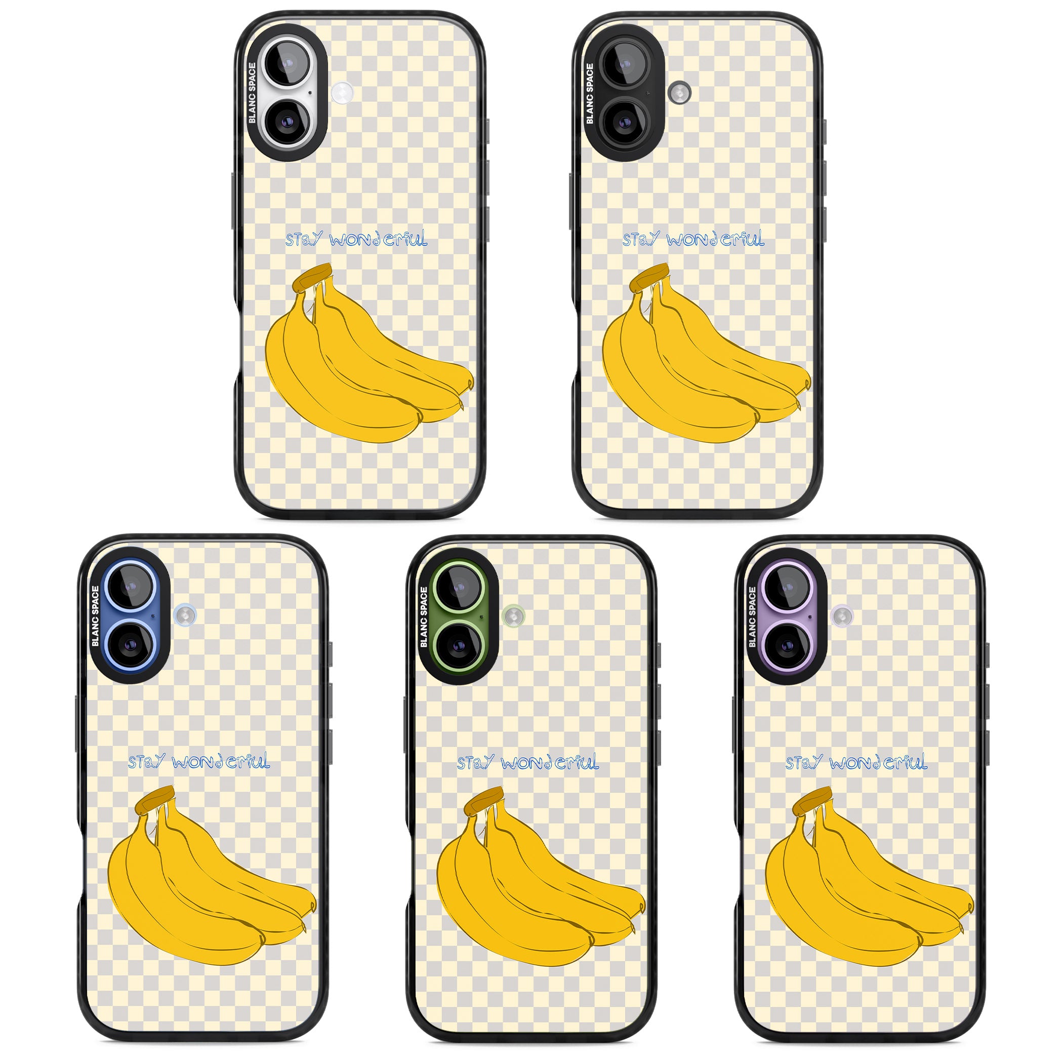 Stay Wonderful Banana iPhone 17 Impact Pro Black Phone Case APT Impact Protection