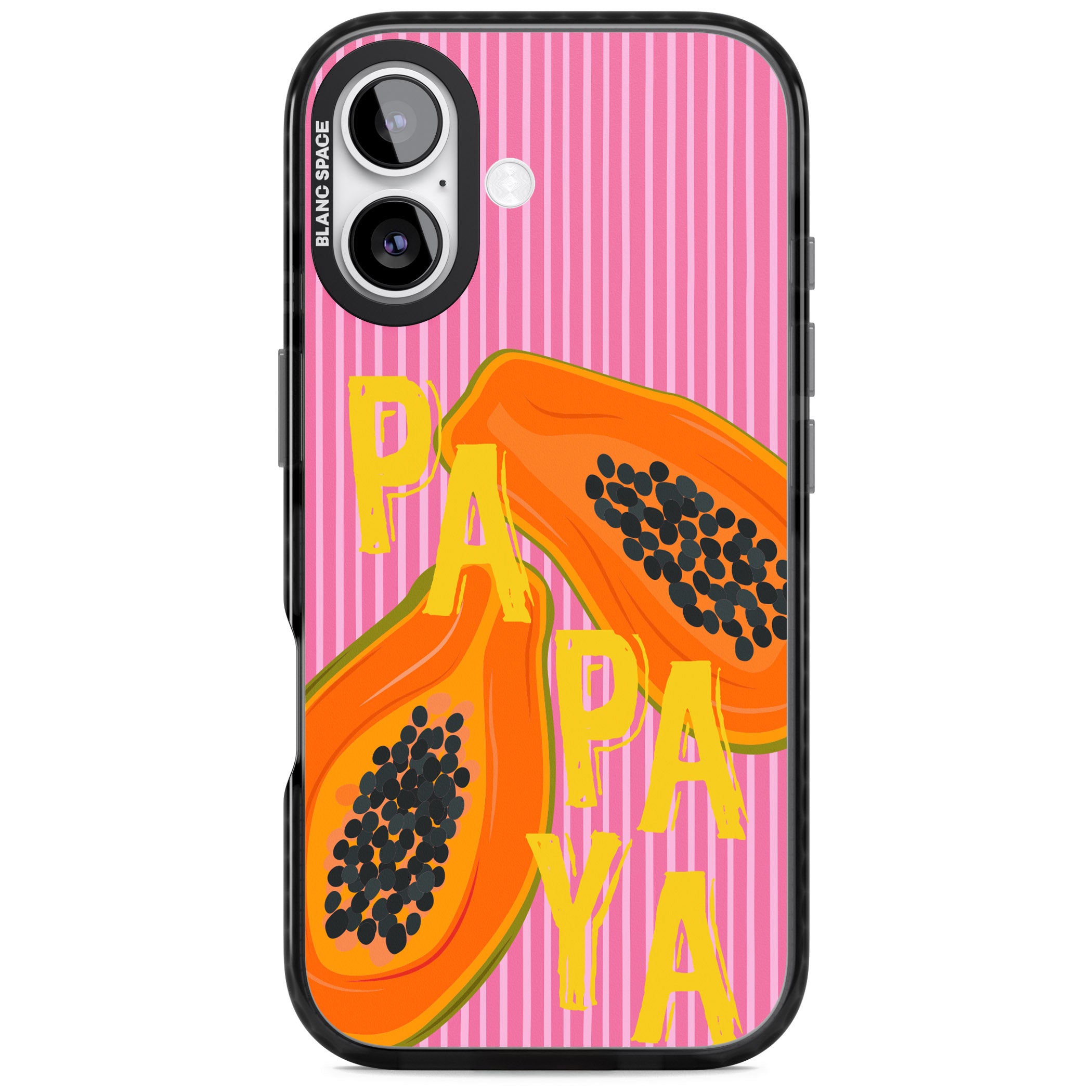 Papaya iPhone 17 Impact Pro Black Phone Case