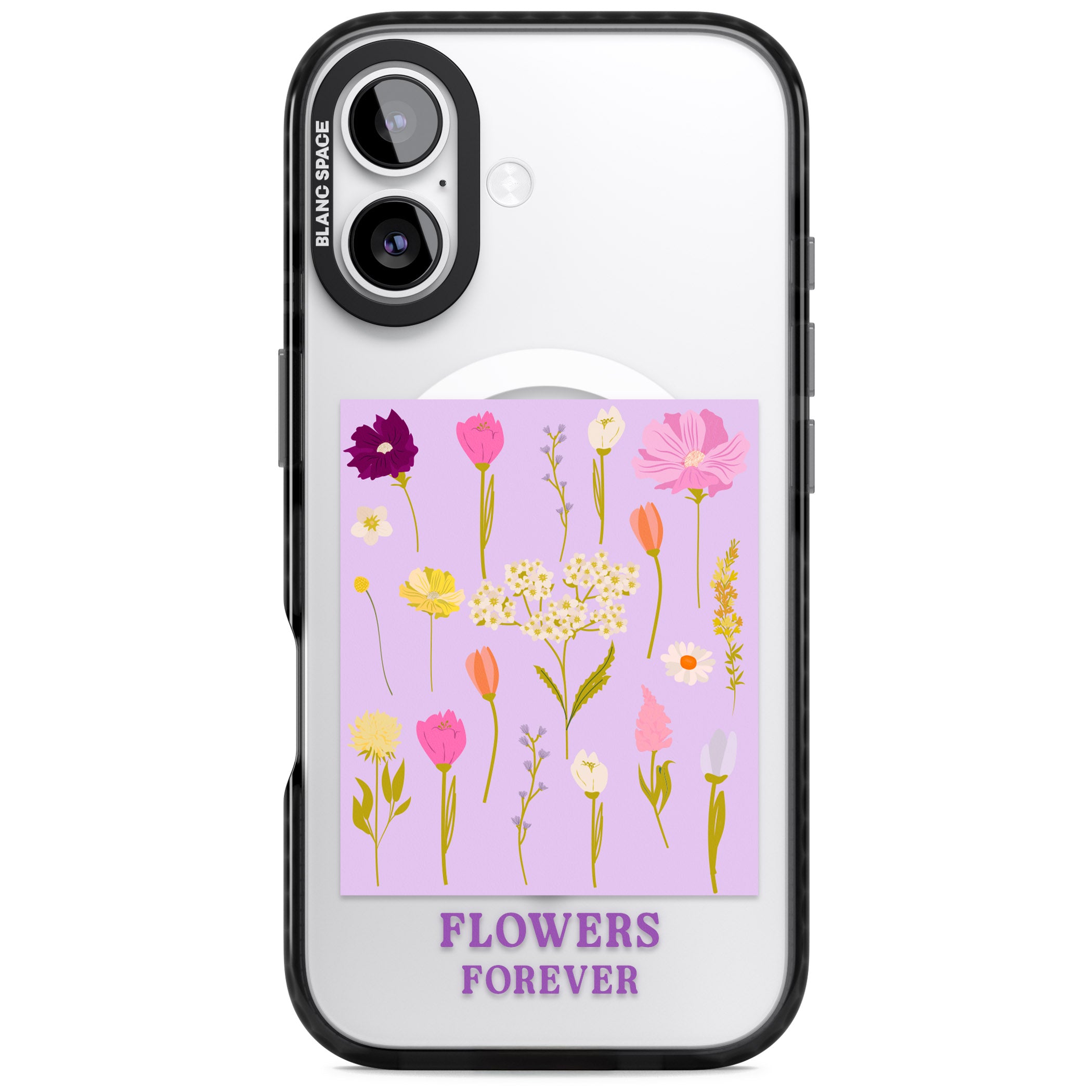 Flowers Forever iPhone 17 Impact Pro Black Phone Case