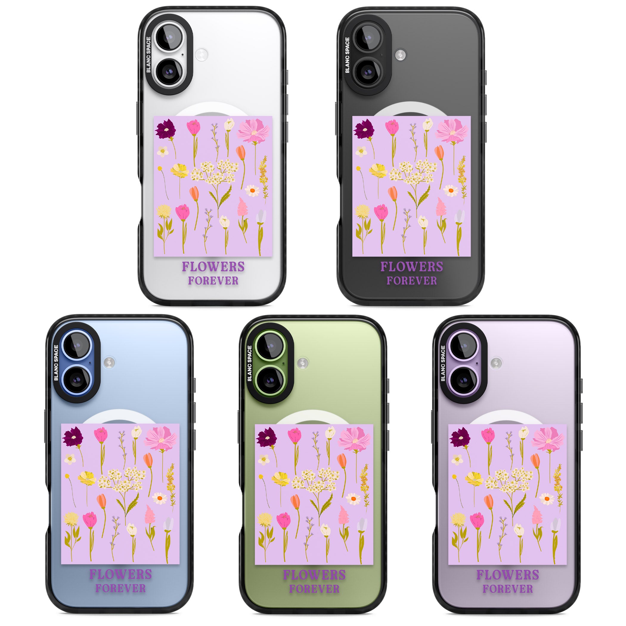 Flowers Forever iPhone 17 Impact Pro Black Phone Case APT Impact Protection