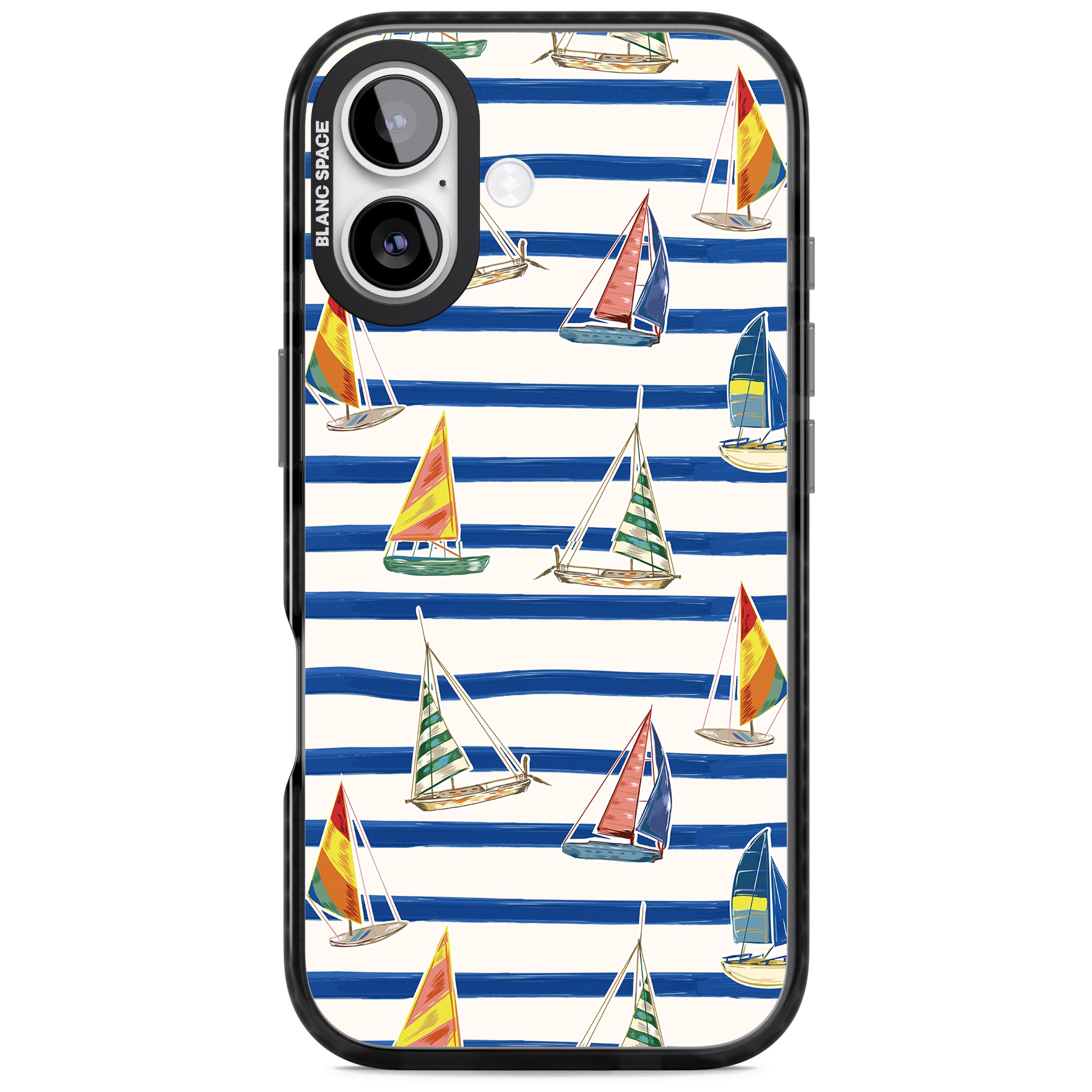 Coastal Sailboats iPhone 17 Impact Pro Black Phone Case