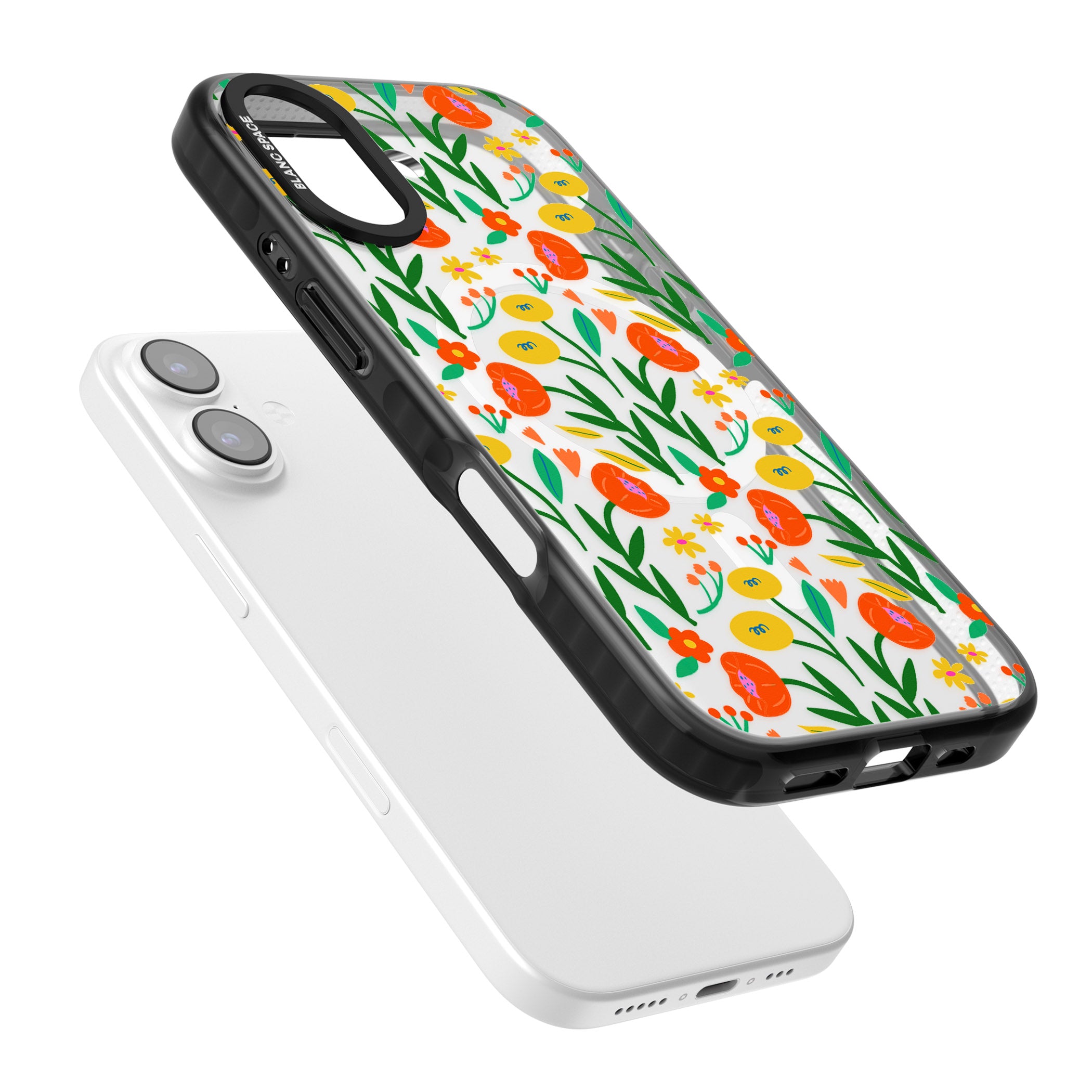 Summer Flower Fiesta iPhone 17 Impact Pro Black Phone Case Colours