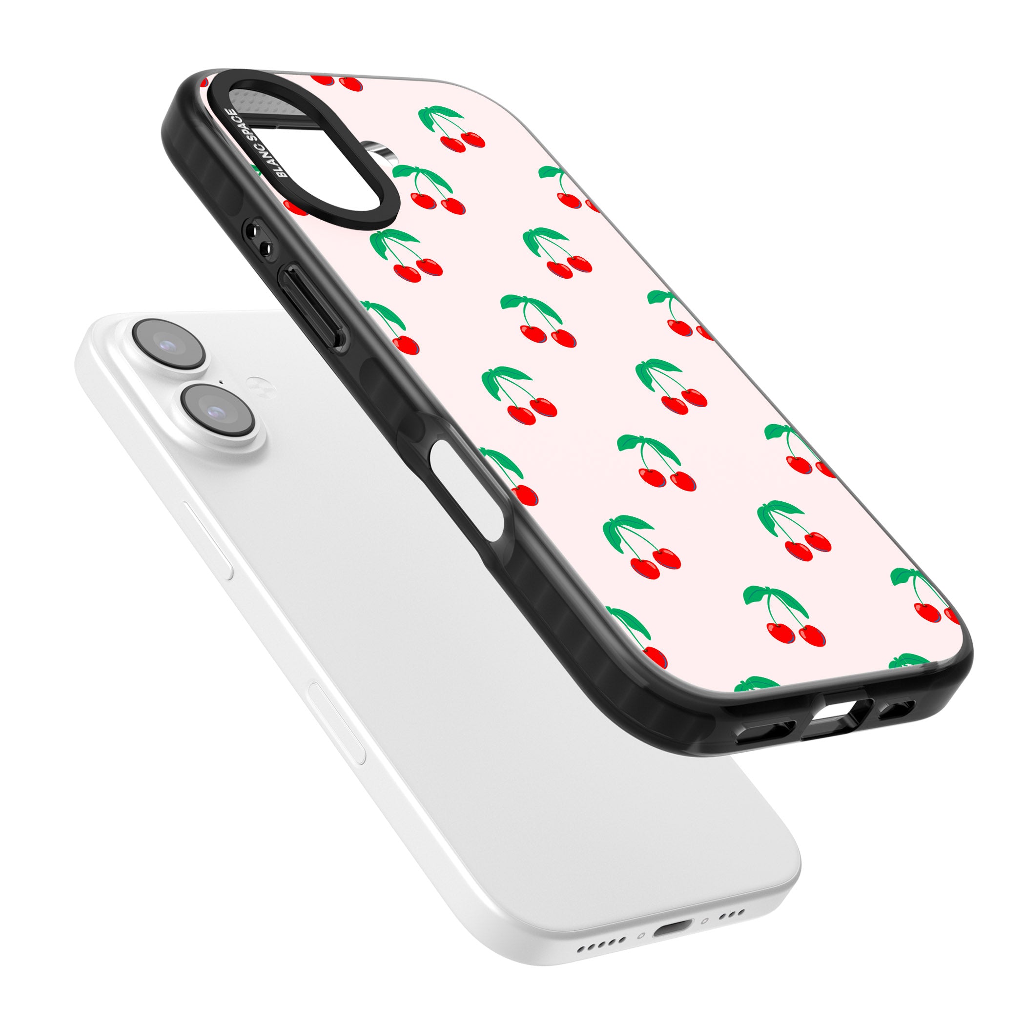 Cute Cherry Pattern iPhone 17 Impact Pro Black Phone Case Colours