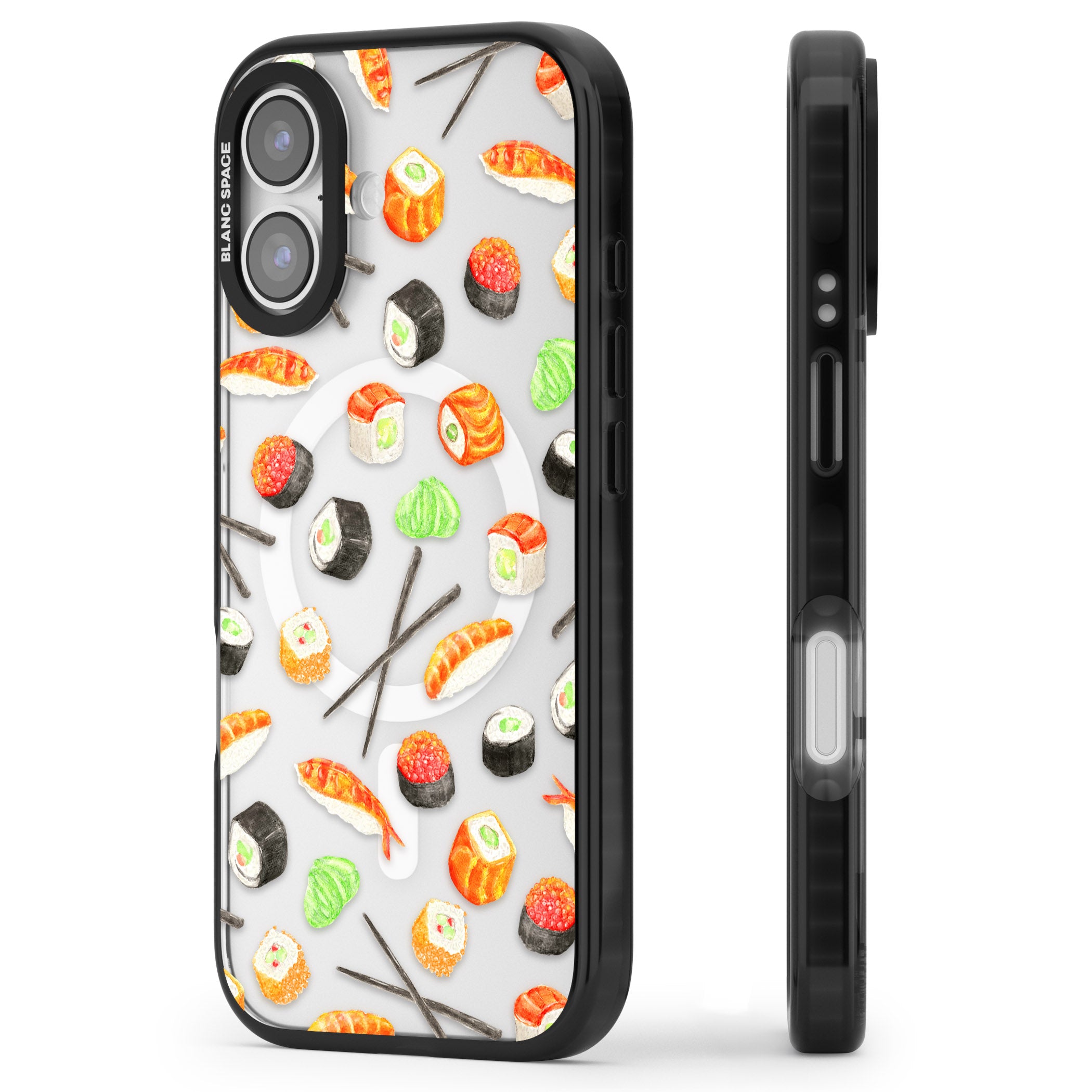 Sushi iPhone 17 Impact Pro Black Phone Case Side Profile