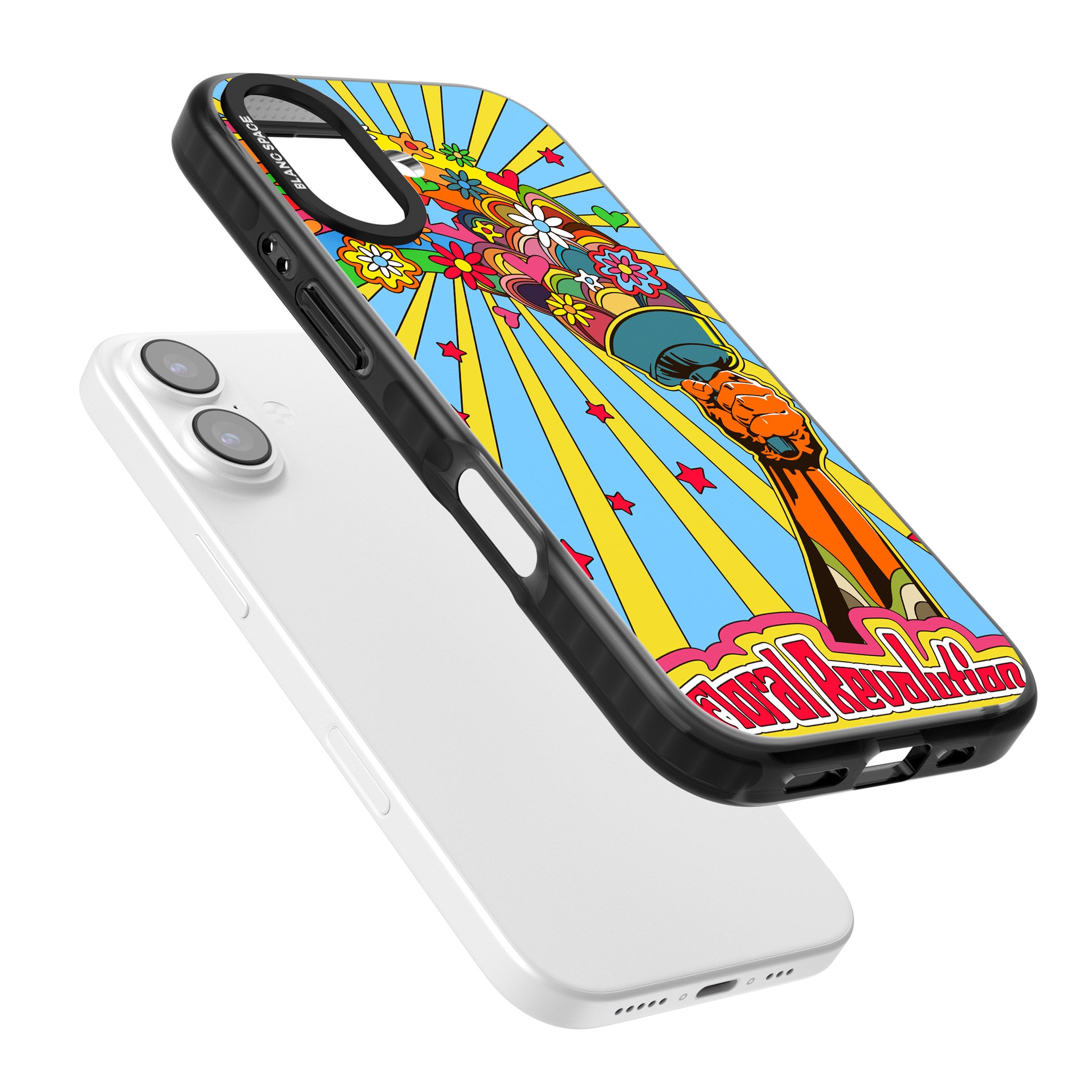 Floral Revolution iPhone 17 Impact Pro Black Phone Case Colours