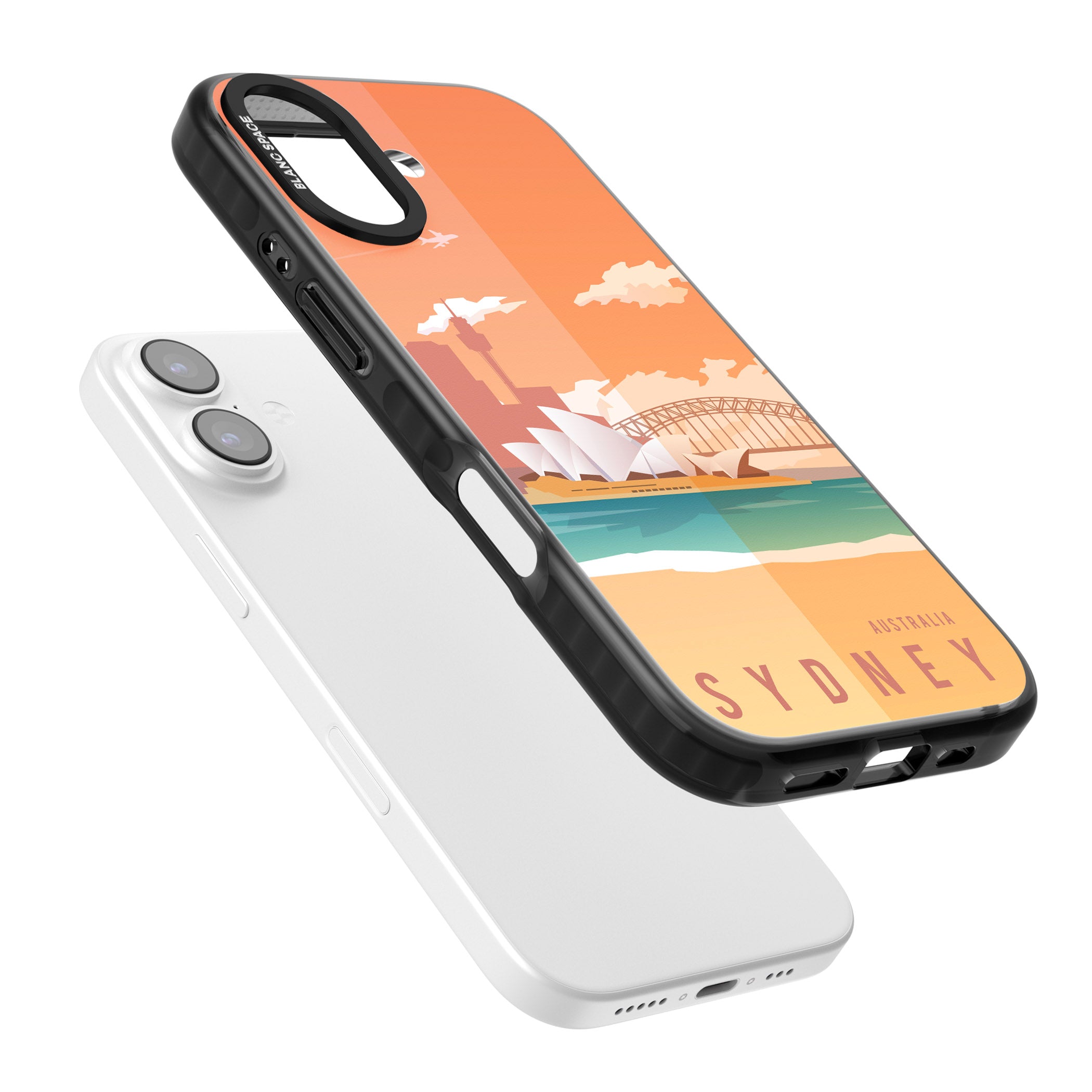 Vintage Travel Poster Sydney iPhone 17 Impact Pro Black Phone Case Colours