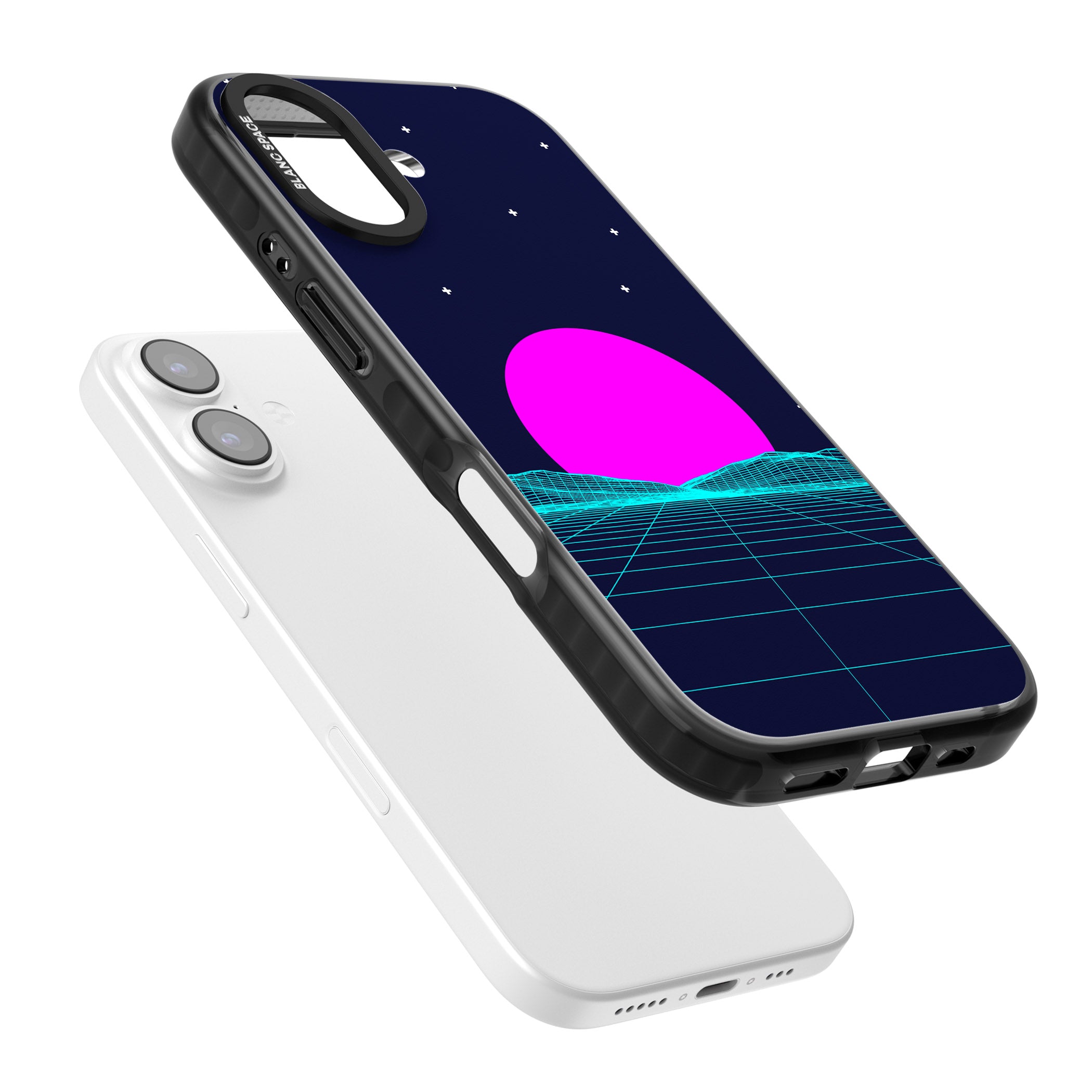 Miami Sunset Vaporwave iPhone 17 Impact Pro Black Phone Case Colours