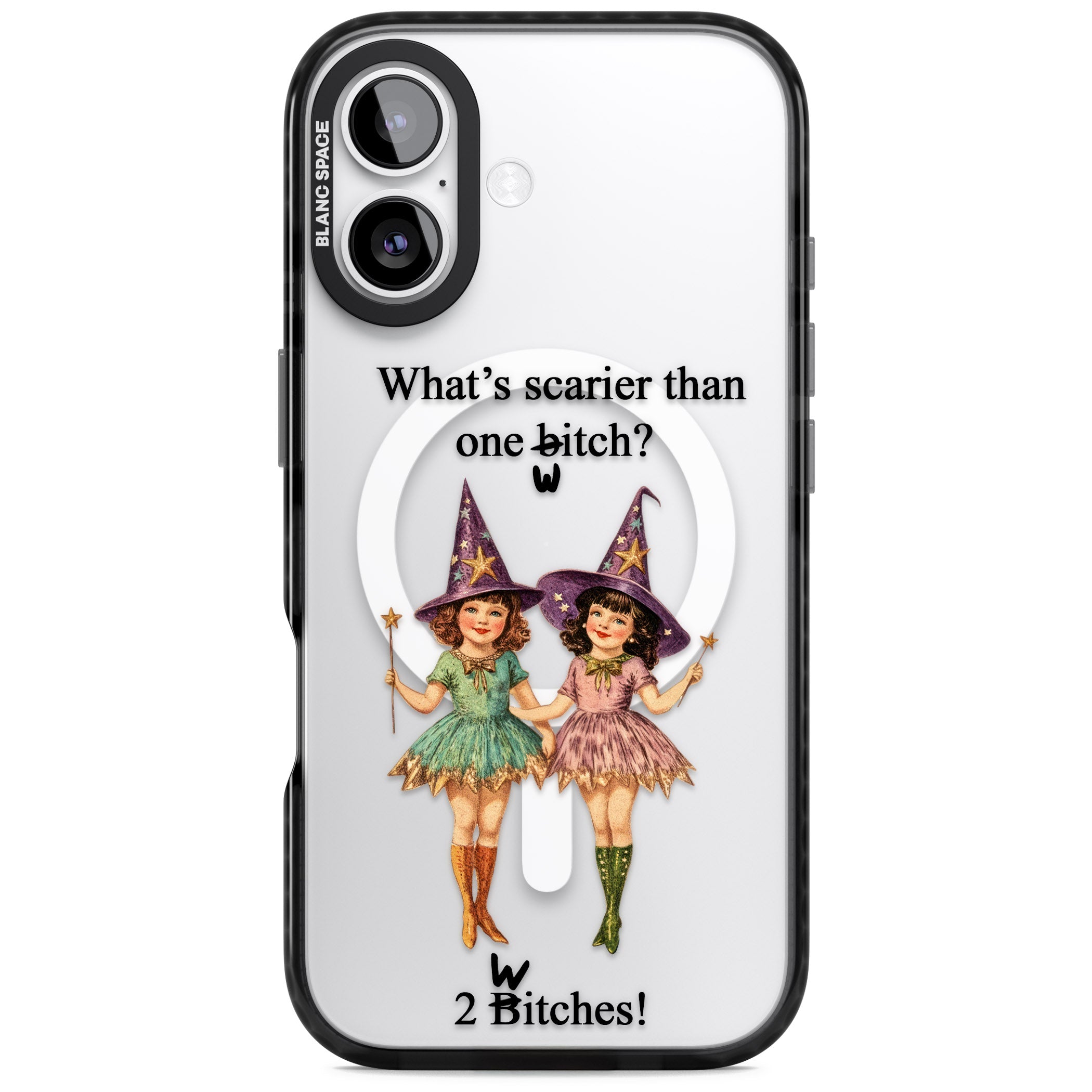 Two Witches iPhone 17 Impact Pro Black Phone Case