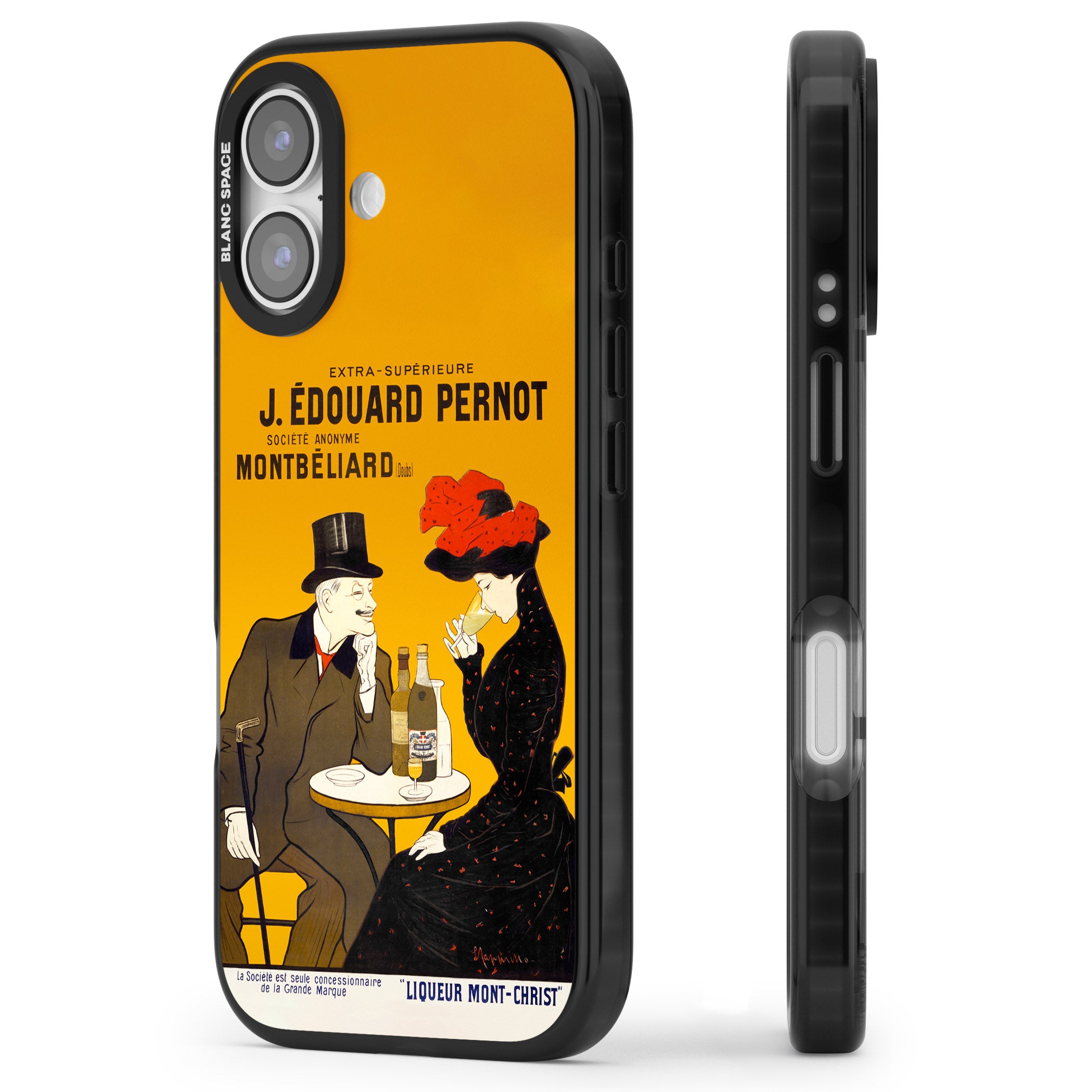 Absinthe, J.Edouard Pernot Poster iPhone 17 Impact Pro Black Phone Case Side Profile