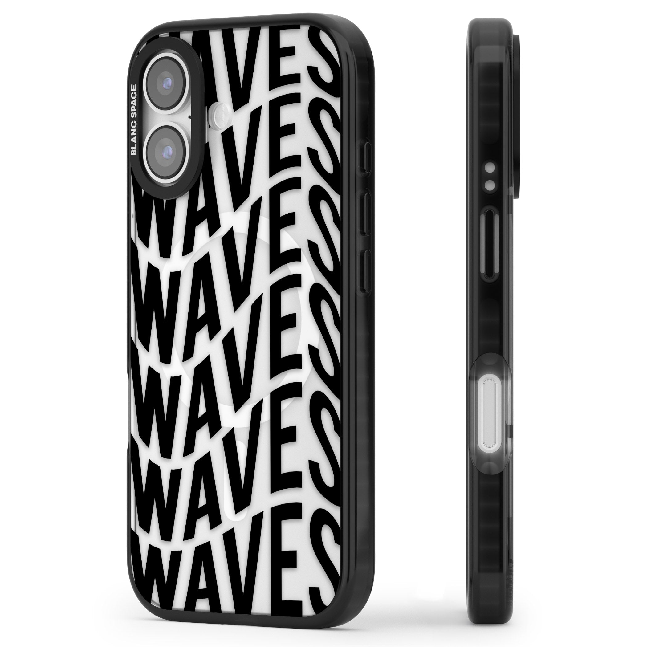 Waves iPhone 17 Impact Pro Black Phone Case Side Profile