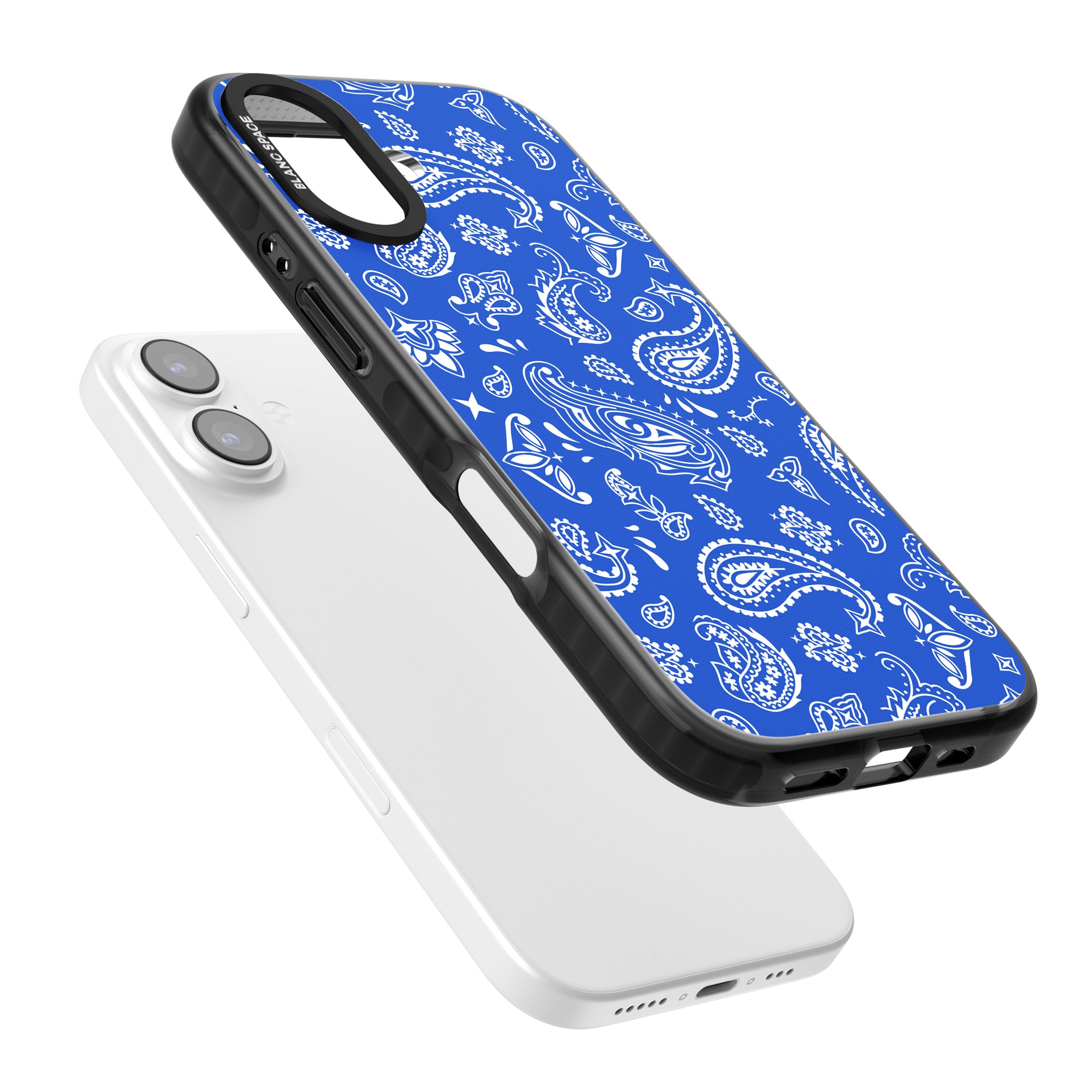 Blue Bandana iPhone 17 Impact Pro Black Phone Case Colours
