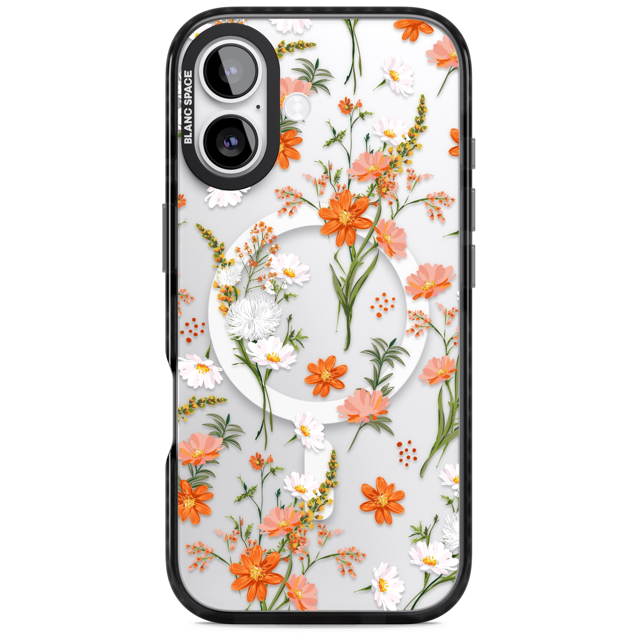 Sunset Wildflowers iPhone 17 Impact Pro Black Phone Case
