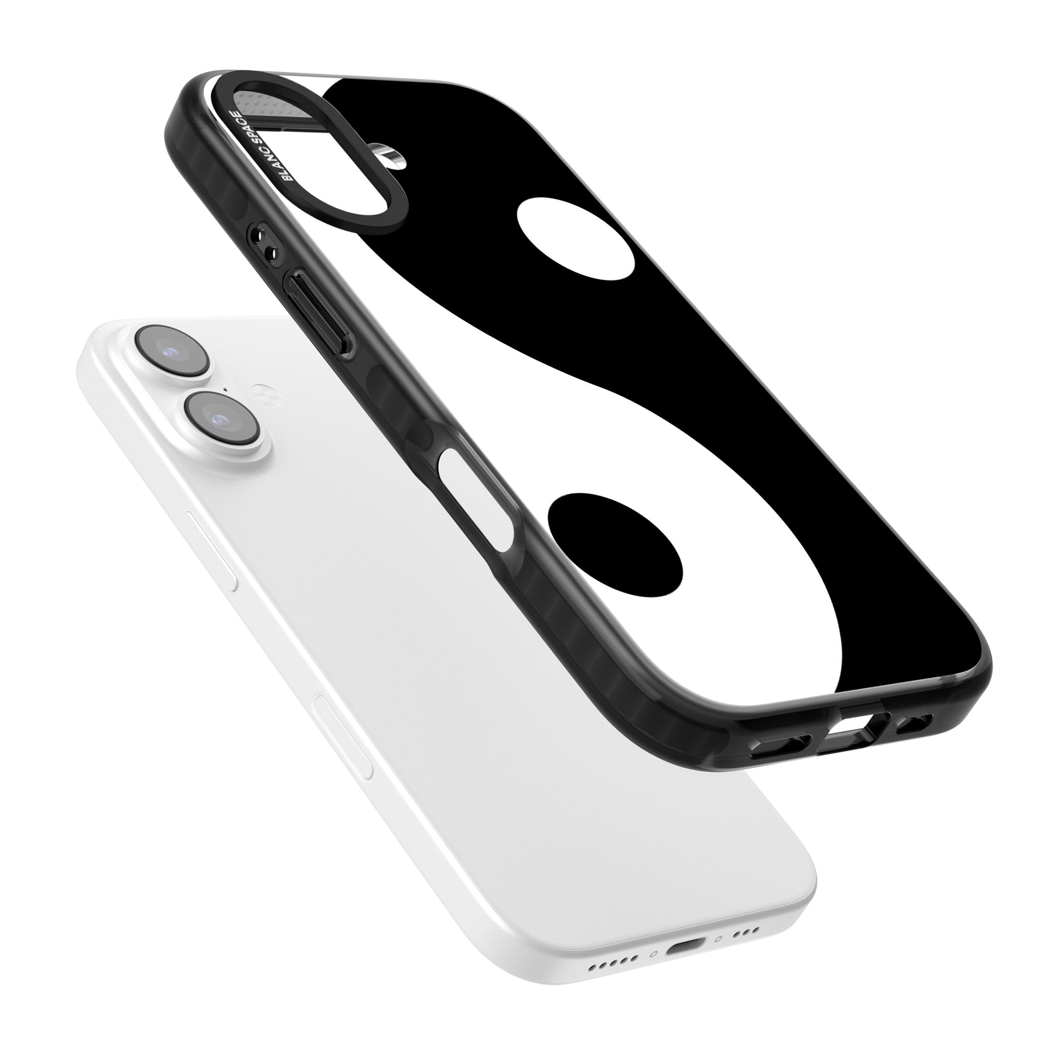 Large Yin Yang iPhone 17 Impact Pro Black Phone Case Colours