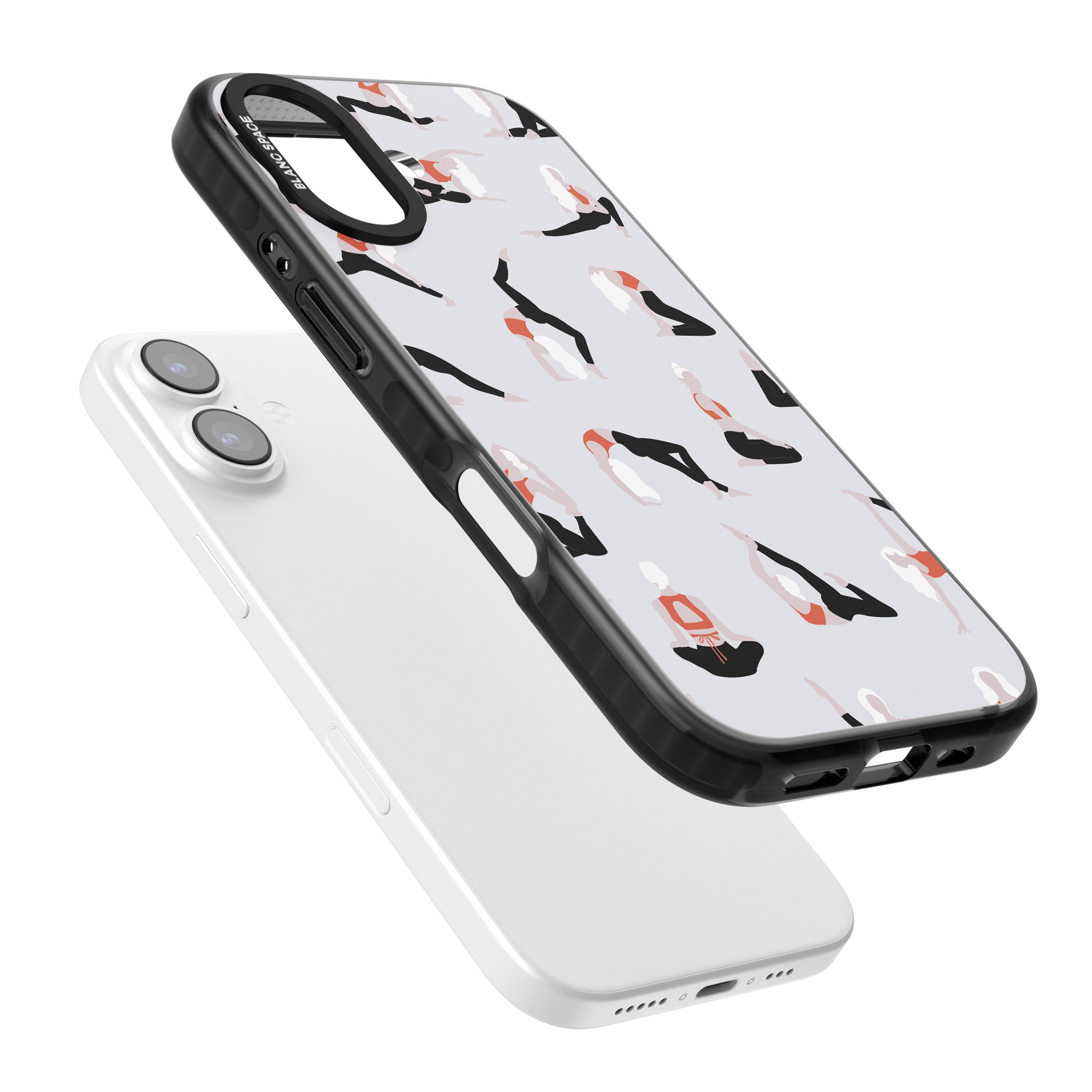 Yoga Poses Standard iPhone 17 Impact Pro Black Phone Case Colours