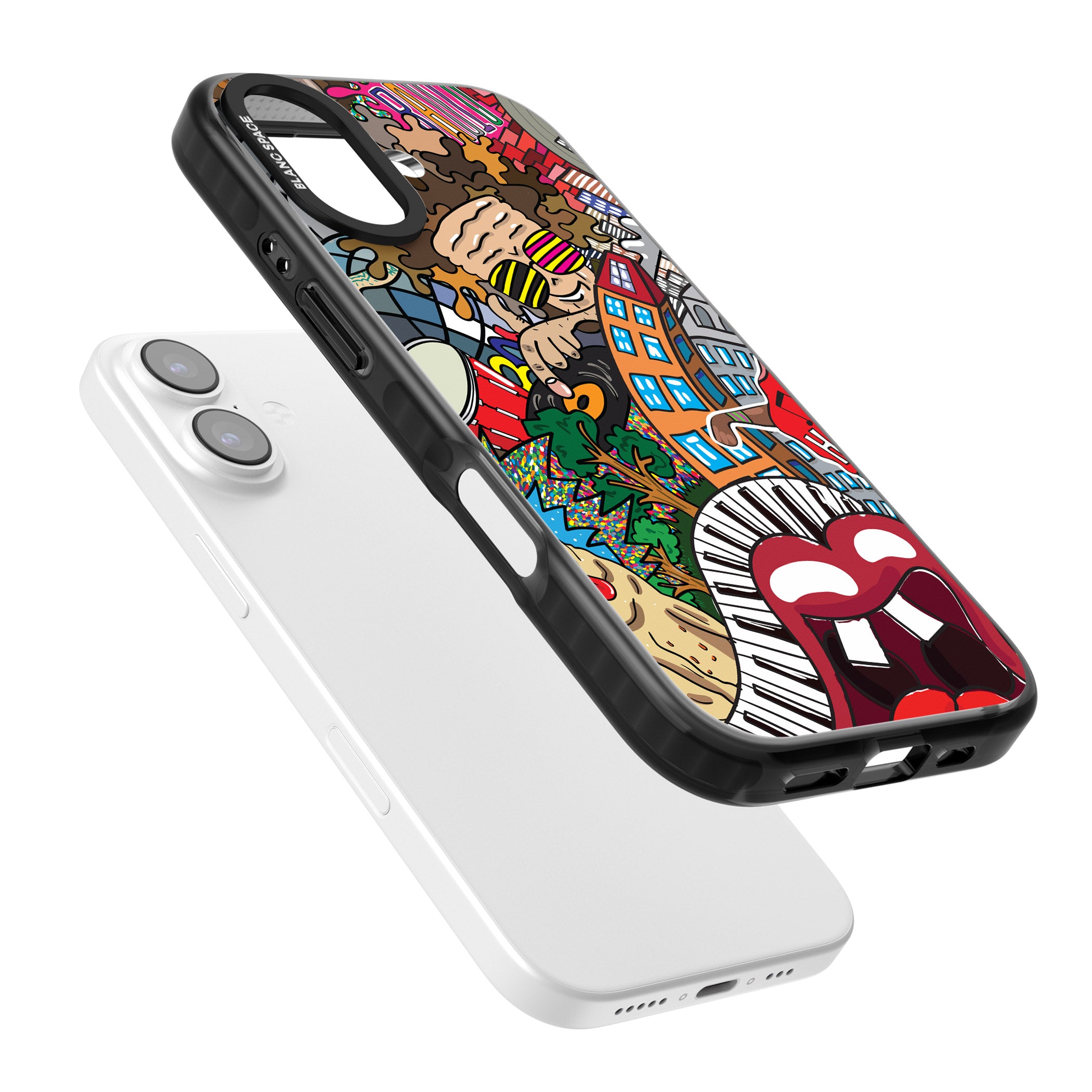 Funky Music City iPhone 17 Impact Pro Black Phone Case Colours