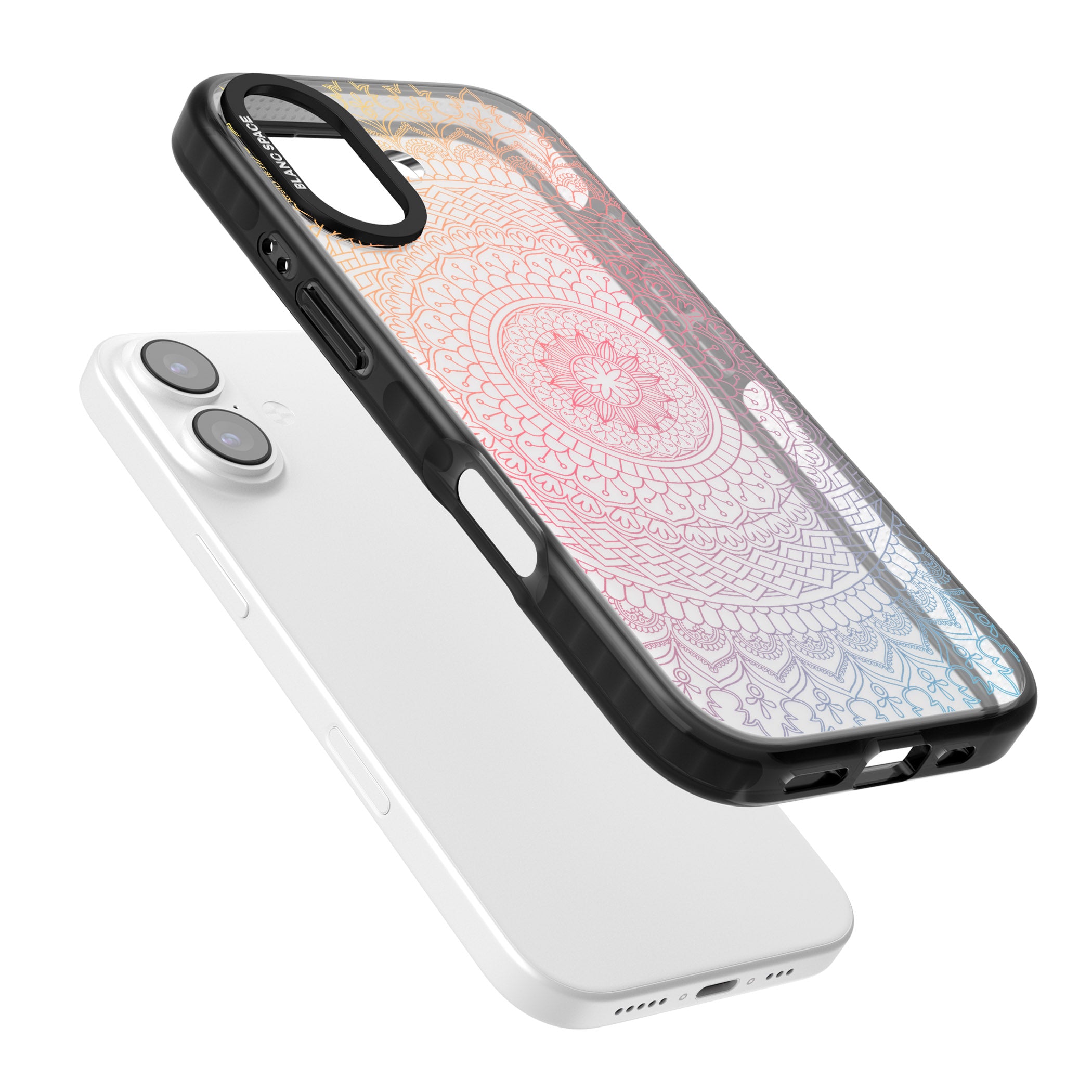 Rainbow Mandala iPhone 17 Impact Black Phone Case Colours