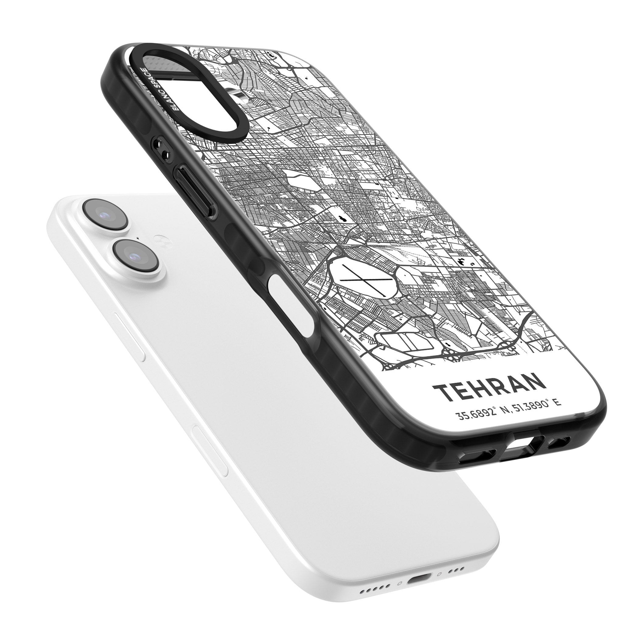 Tehran Map iPhone 17 Impact Black Phone Case Colours